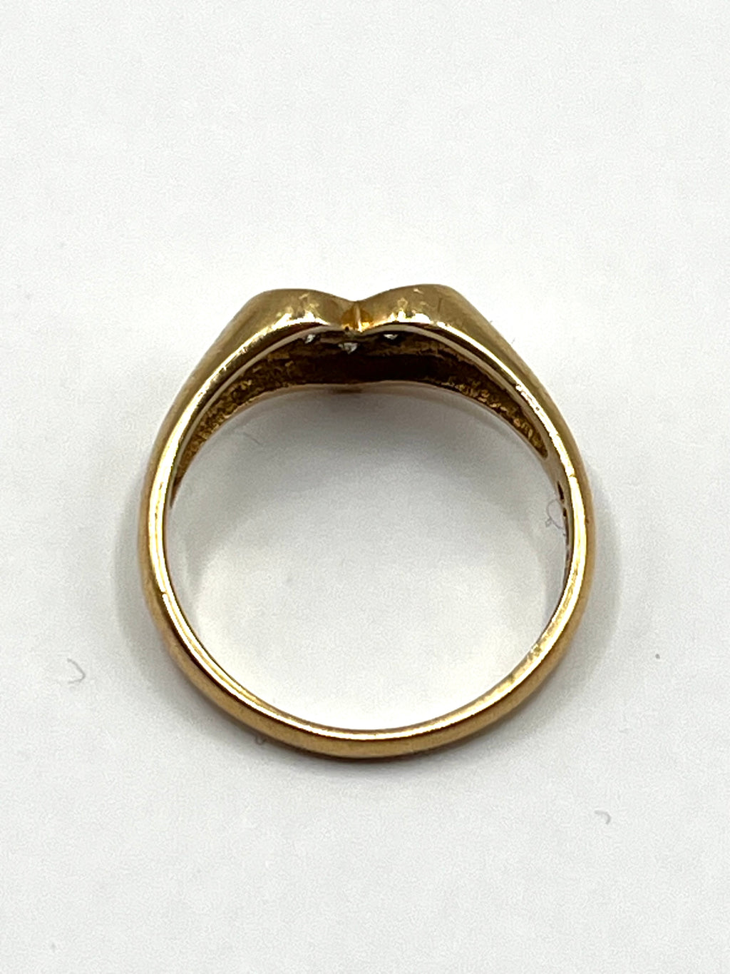 Vintage 14K Sydän Kultasormus 17mm v.1992