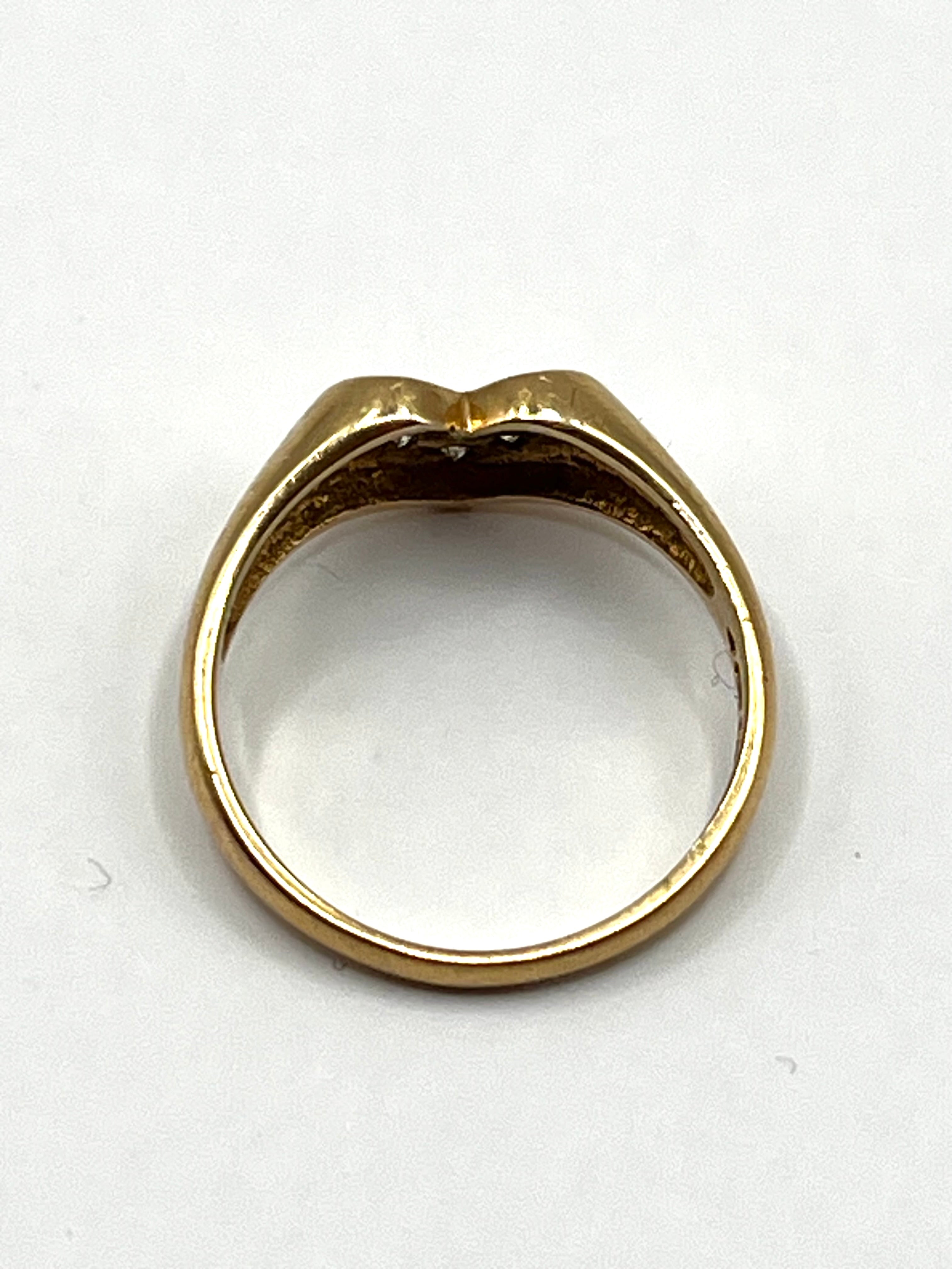 Vintage 14K Sydän Kultasormus 17mm v.1992
