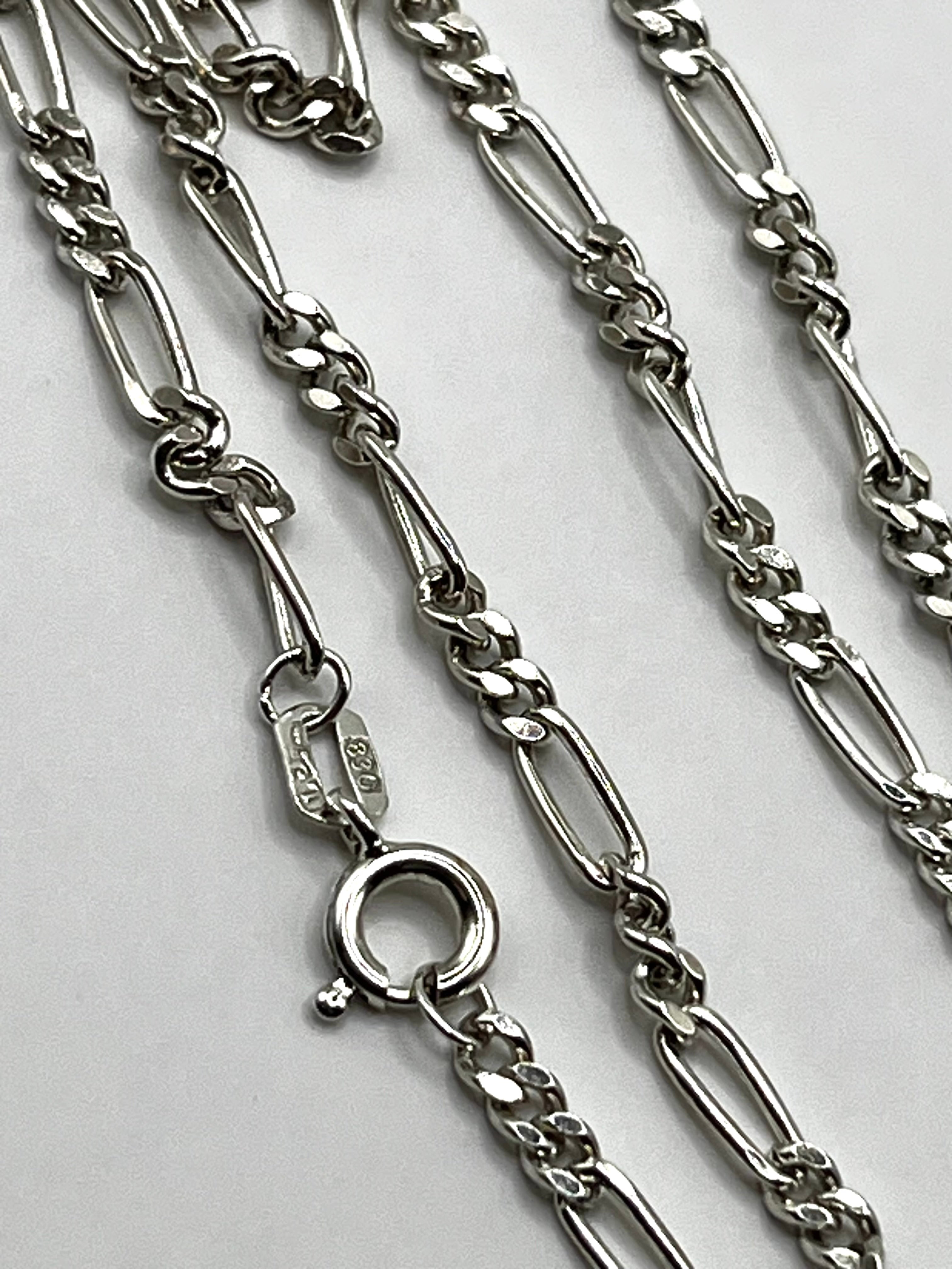 925 Hopea Figaro Kaulaketju 3mm, 42cm