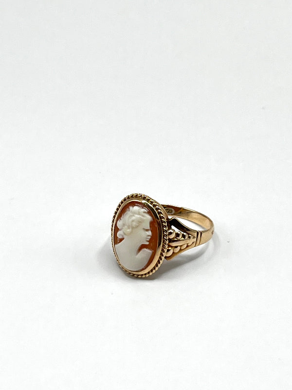 Vintage 14K Cameo Kultasormus 17.5mm v.1952