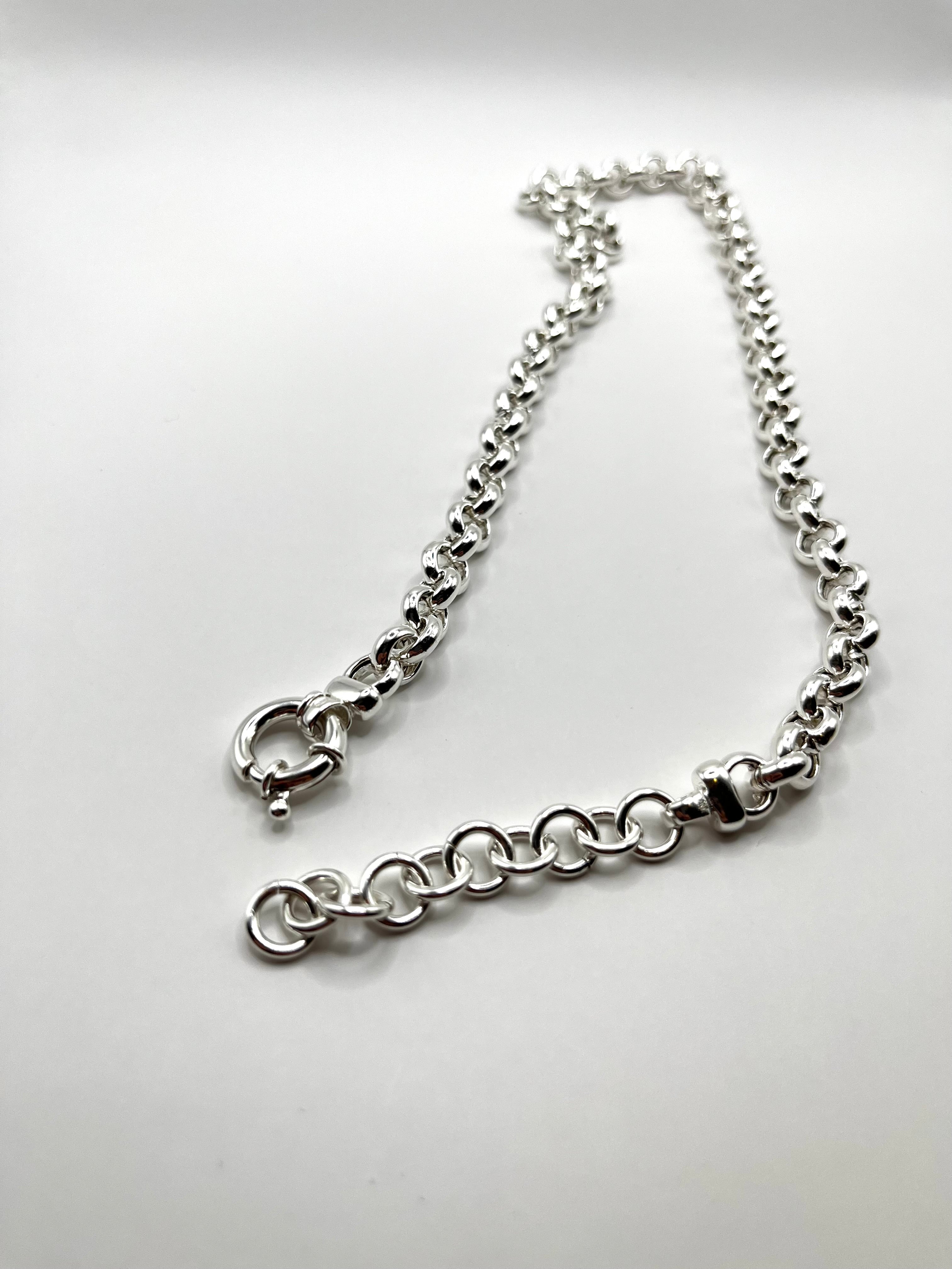 925 Hopea Papu Kaulaketju 7mm, 42cm-47.5cm