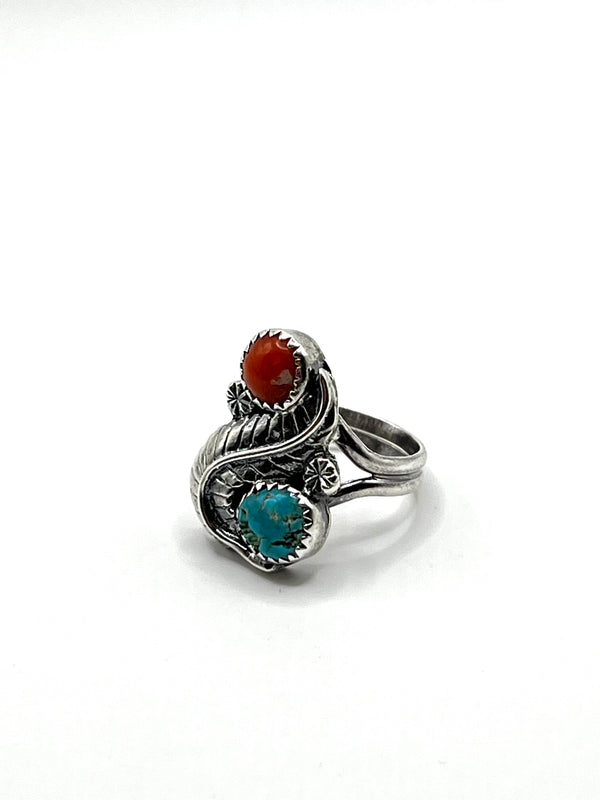 Vintage Hopea Navajo Sormus 16.75mm