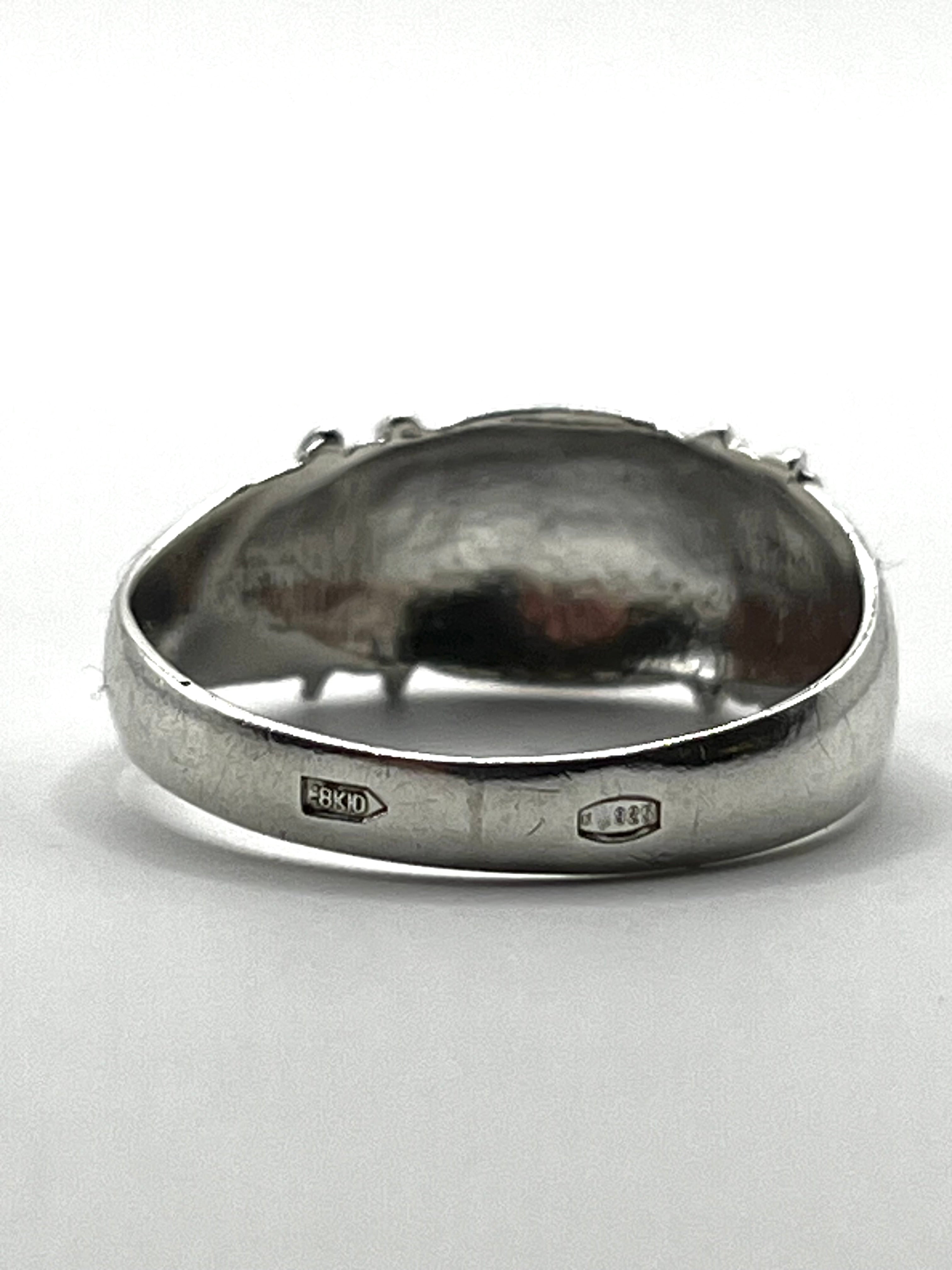 Vintage 925 Hopea Sormus - 19mm