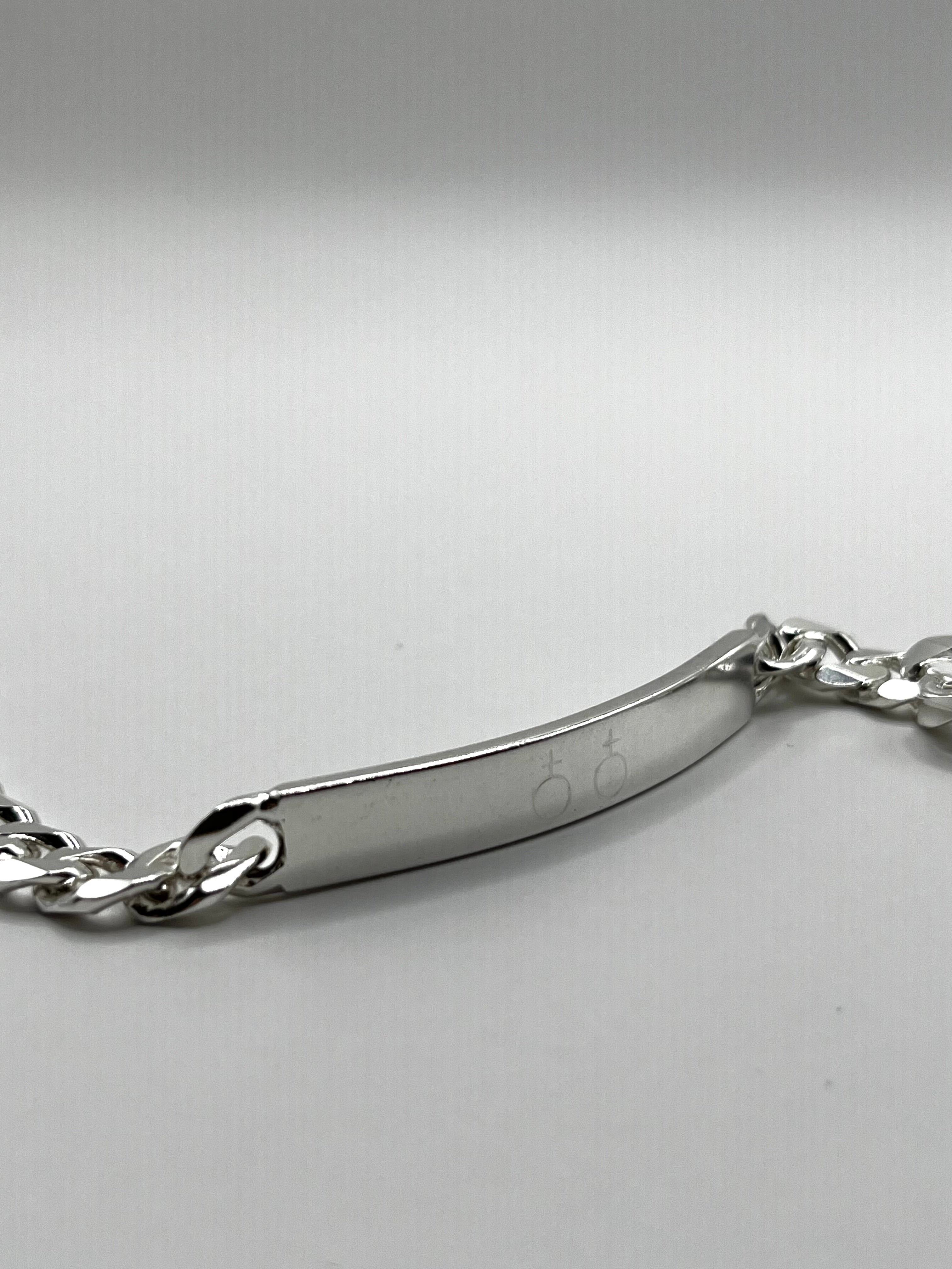 925 Hopea Panssariketju Laatalla 7mm, 20.5mm