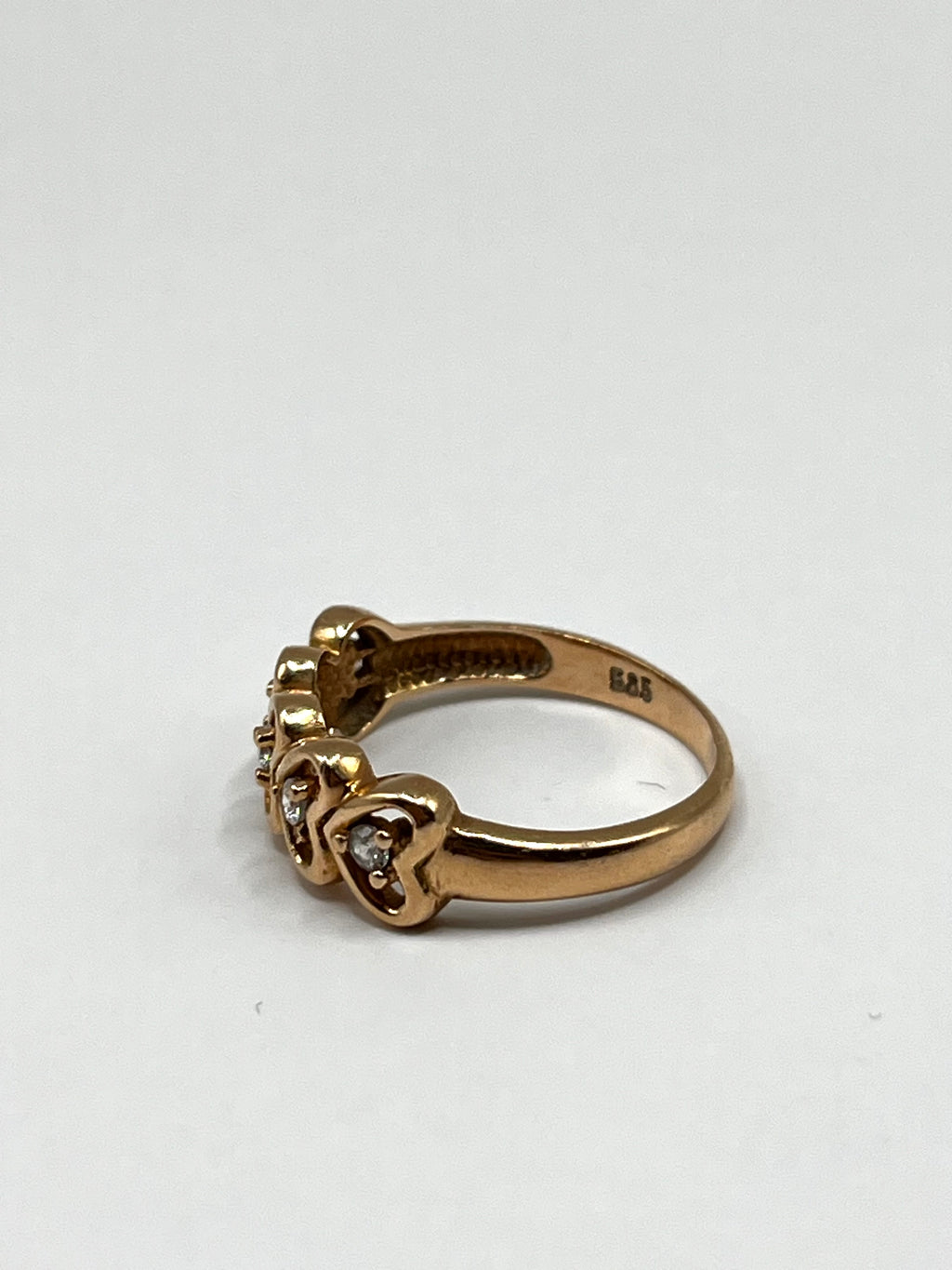 14K Sydän Kultasormus 18mm