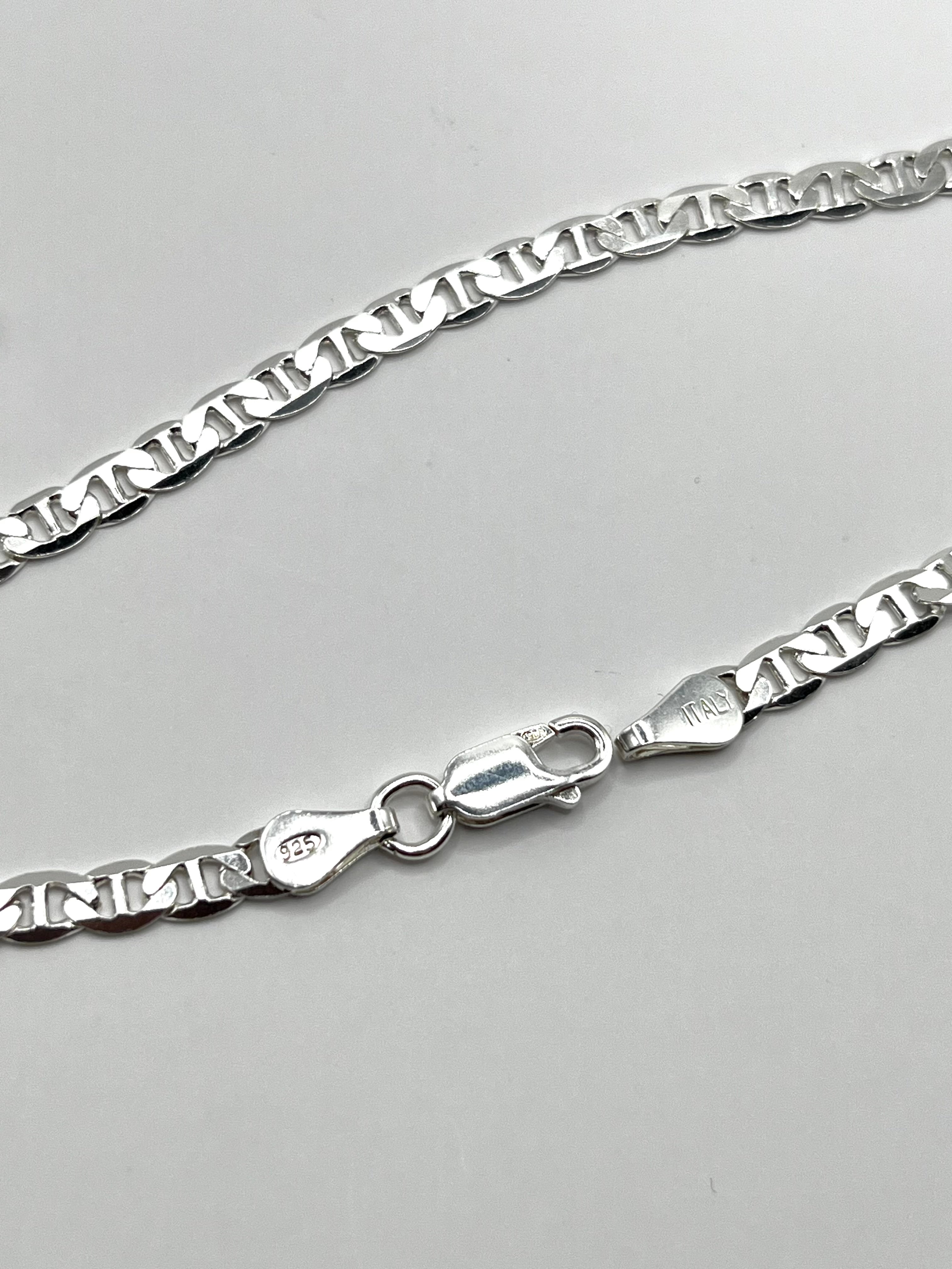 925 Hopea Litteä Ankkuriketju 4mm, 55cm