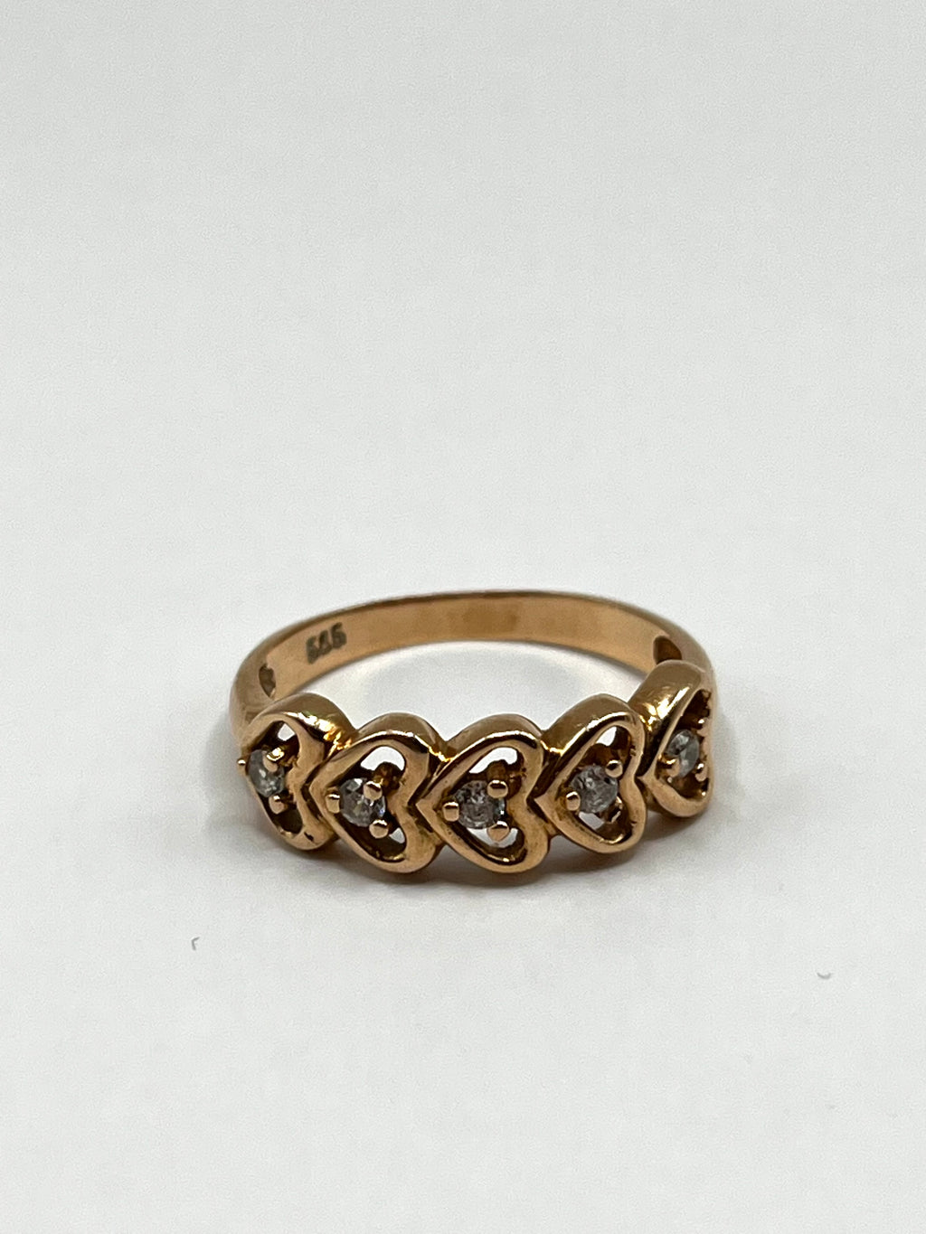 14K Sydän Kultasormus 18mm