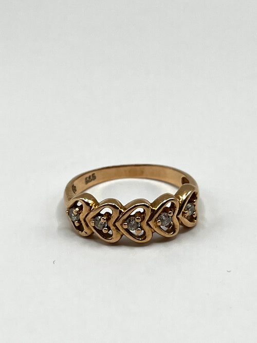 14K Sydän Kultasormus 18mm