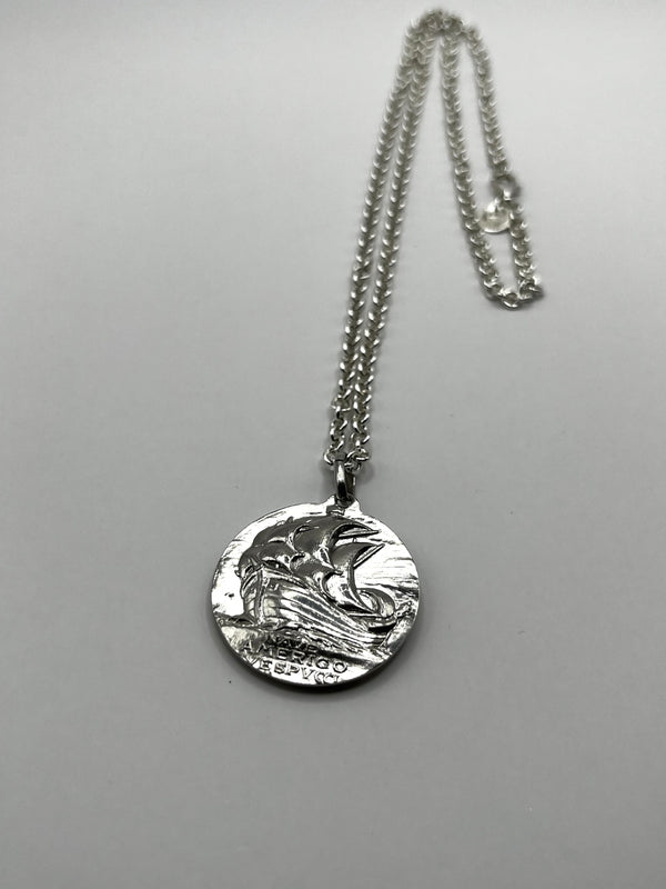 925 Hopea Merimies Riipus Kaulaketjulla 3mm, 50cm