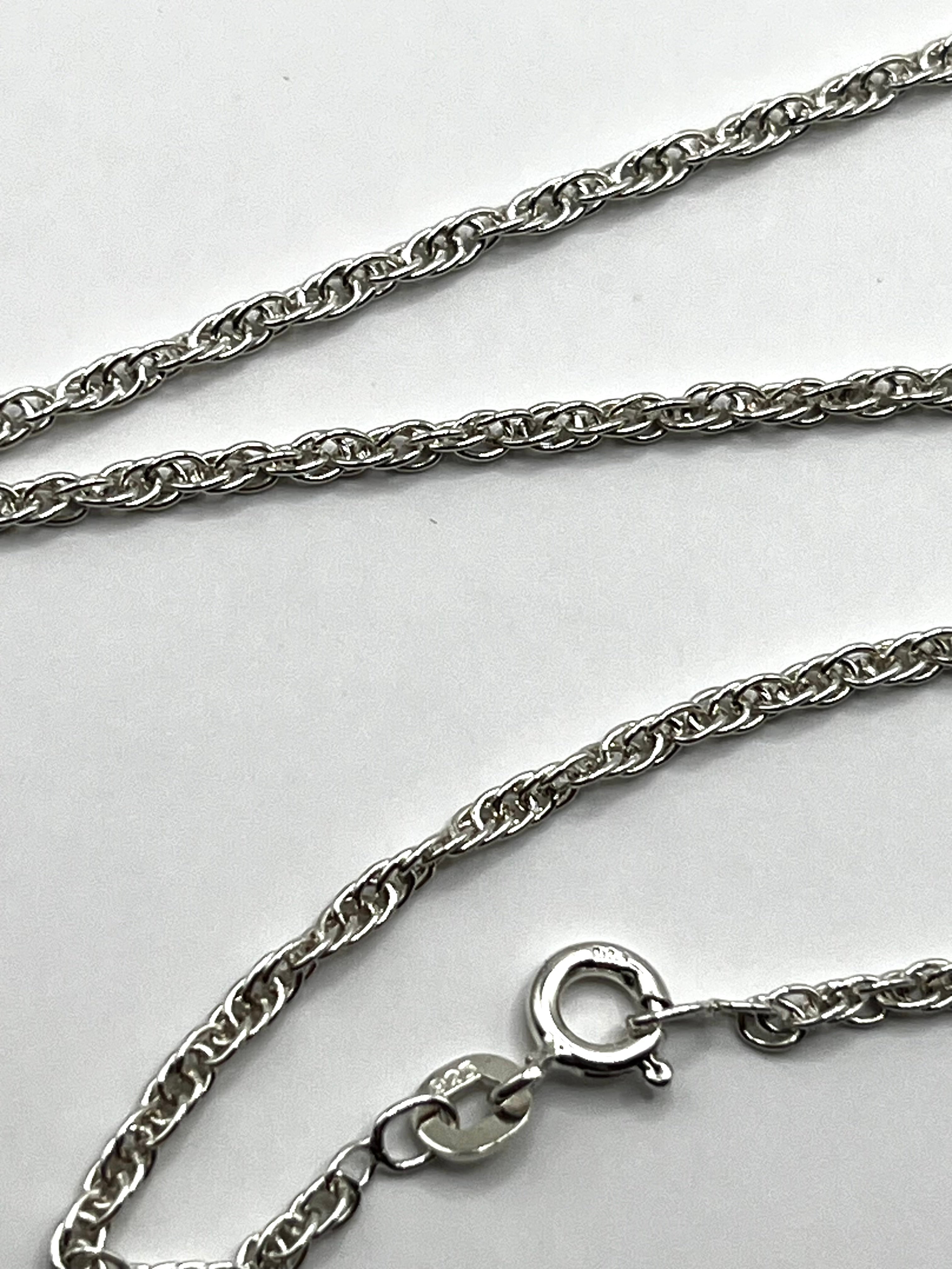 925 Hopea Köysi Kaulaketju 2mm, 45cm