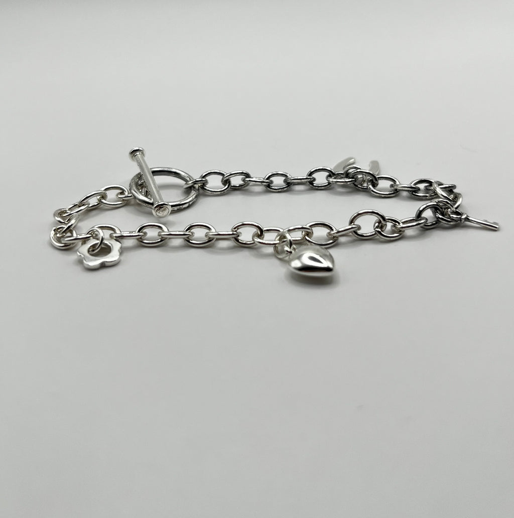 925 Hopea Ranneketju Riipuksilla 4mm, 18.4cm