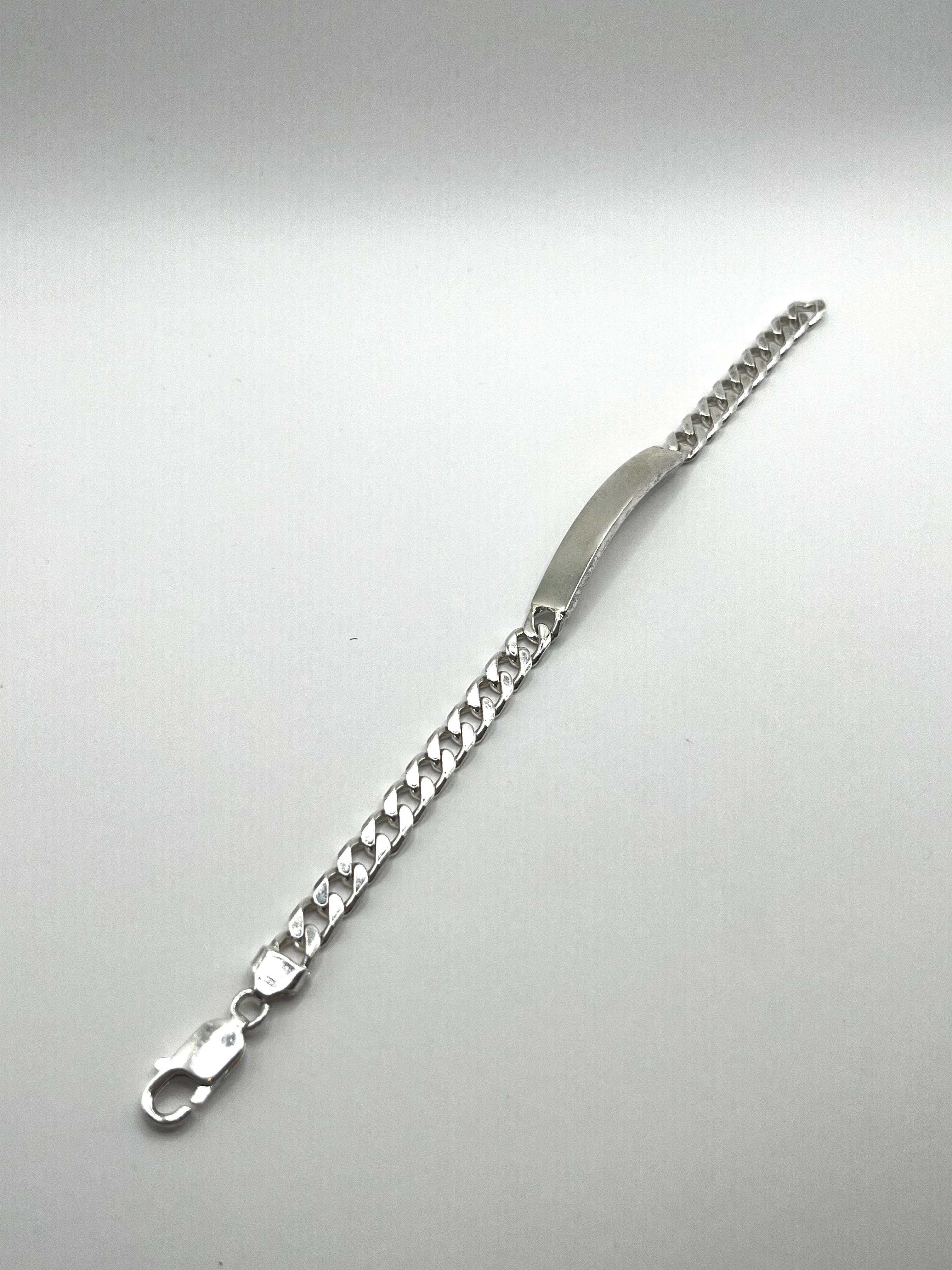 925 Hopea Panssari Ranneketju Laatalla 6mm, 18cm