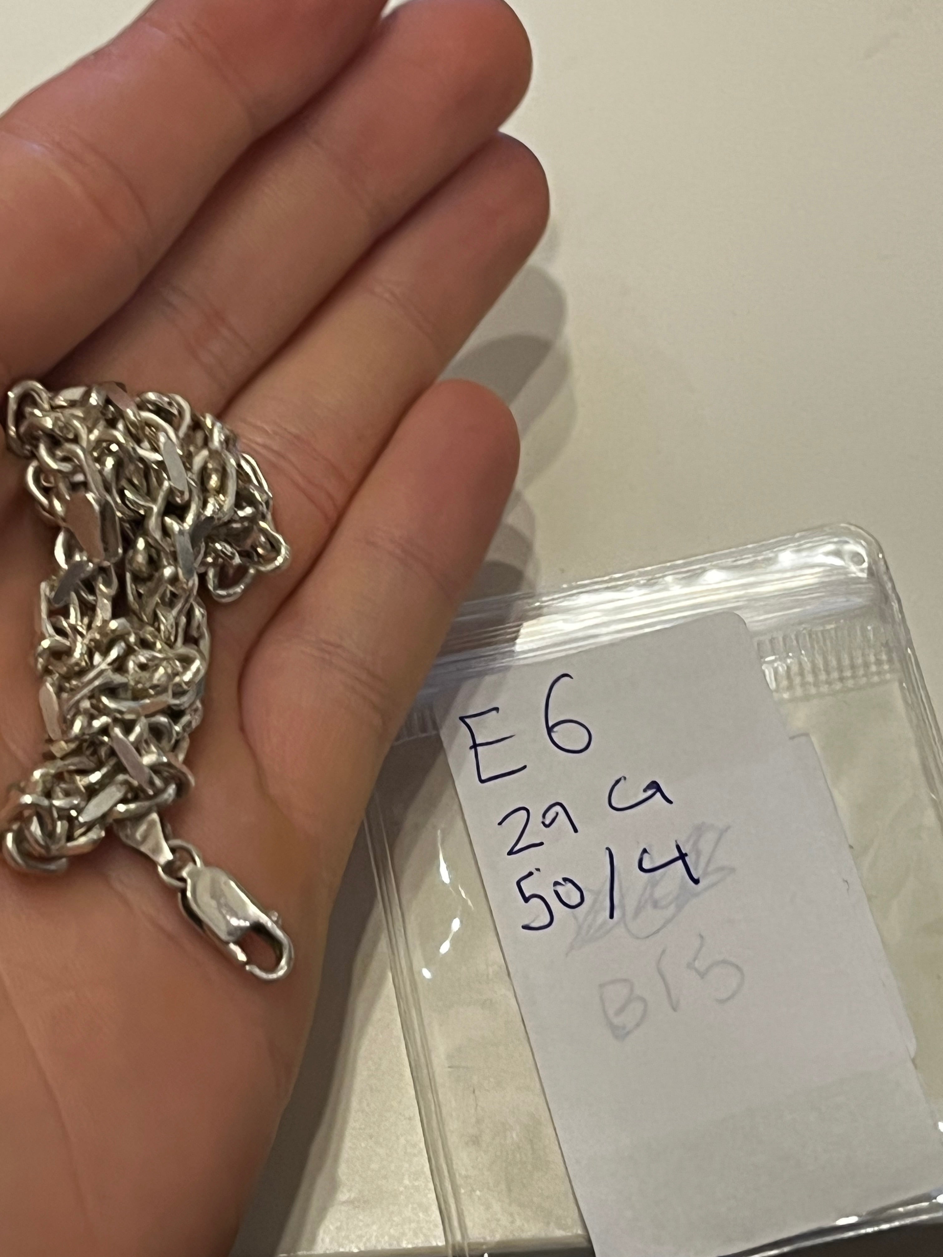 925 Hopea Ankkuriketju 4mm, 50cm