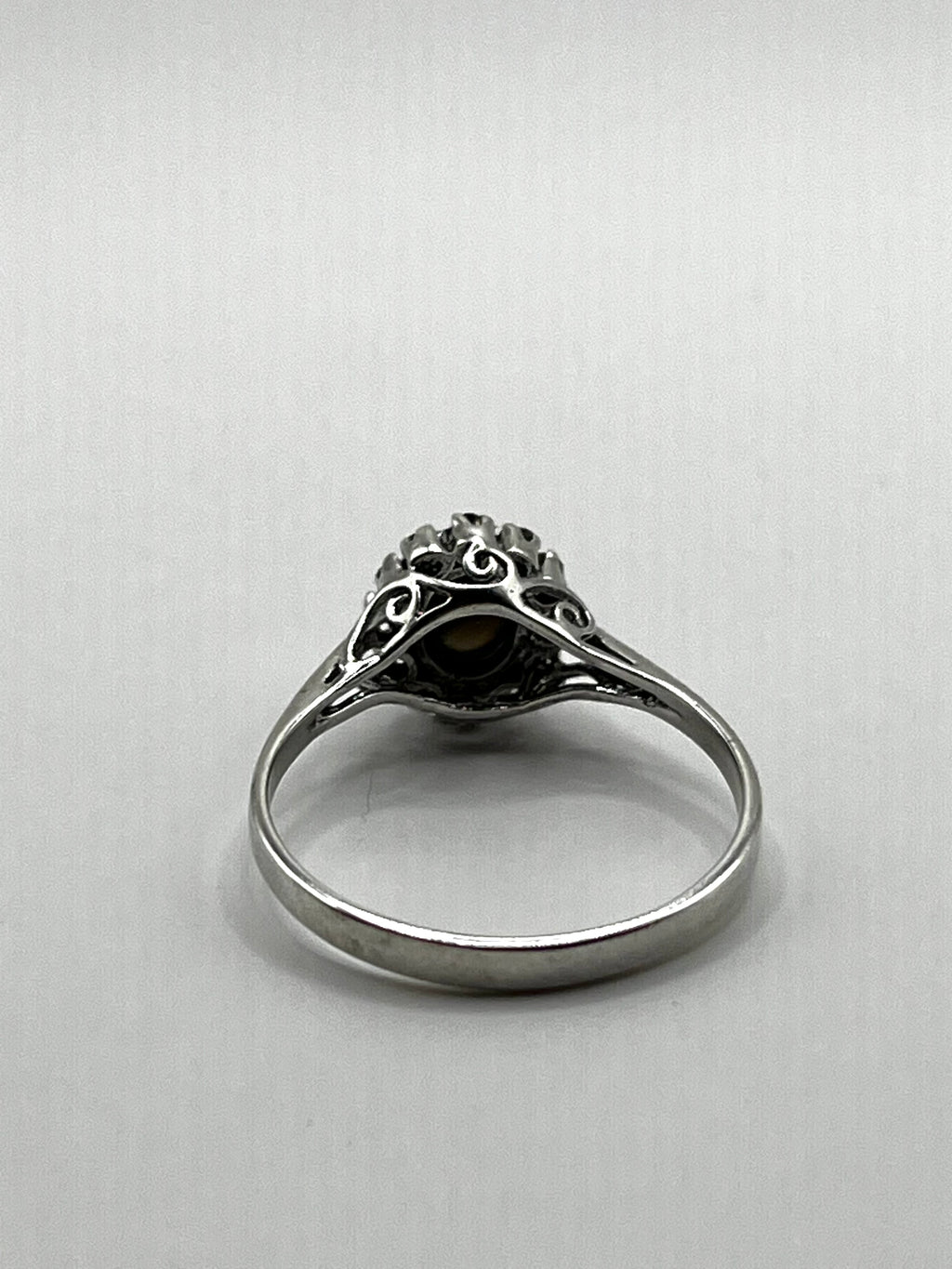 Vintage 925 Hopea Korukivi Sormus 19mm