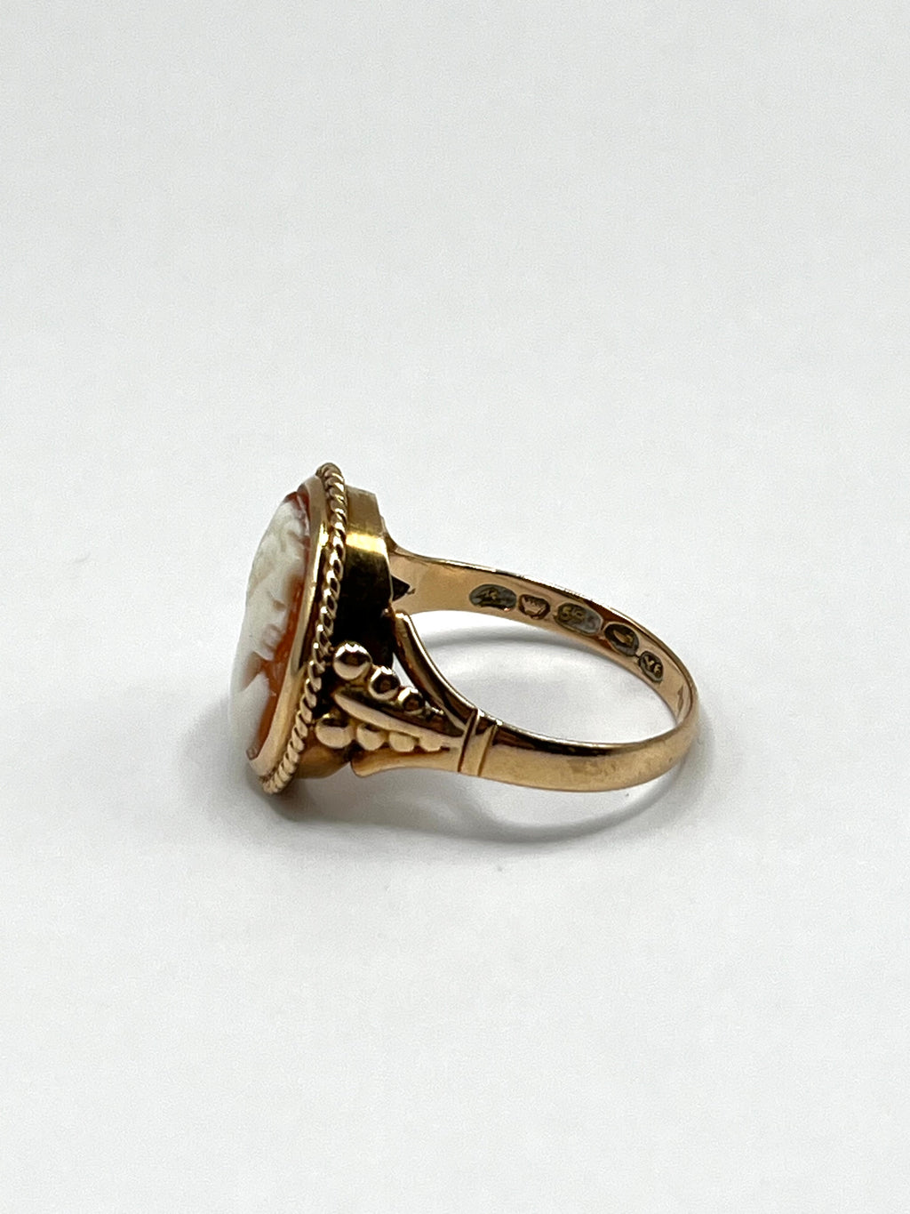 Vintage 14K Cameo Kultasormus 17.5mm v.1952