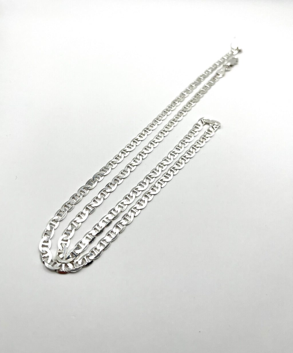 925 Hopea Litteä Ankkuriketju 4mm, 55cm