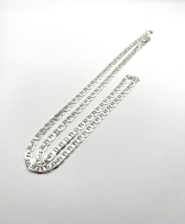 925 Hopea Litteä Ankkuriketju 4mm, 55cm