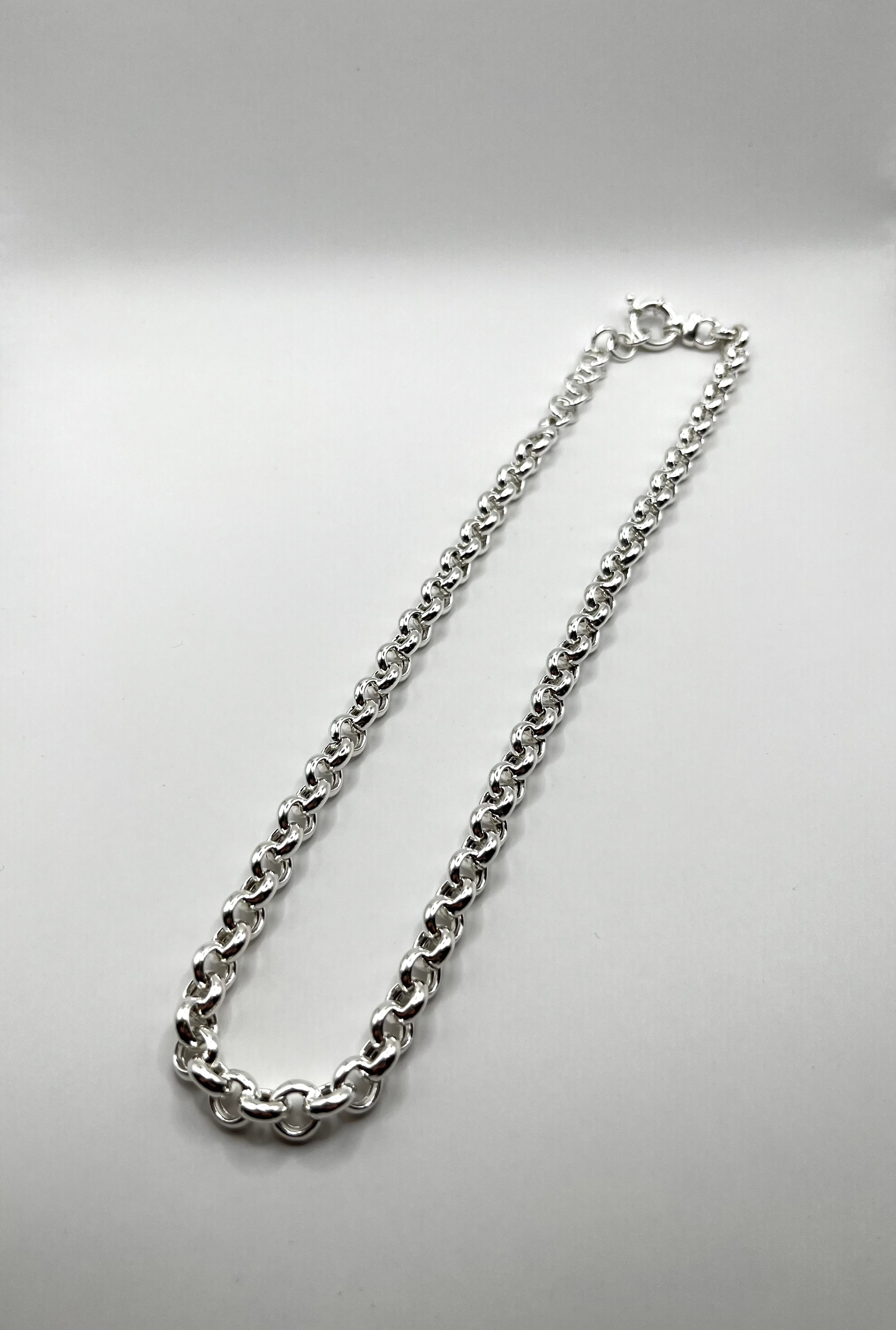 925 Hopea Papu Kaulaketju 7mm, 42cm-47.5cm