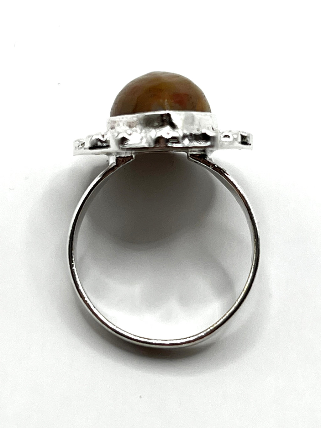 Vintage 925 Hopea Korukivi Sormus 17.5mm