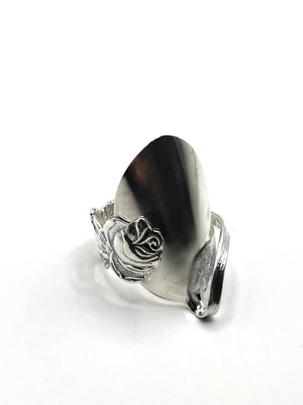 Vintage 813 Hopea Lusikkasormus - Säädettävä