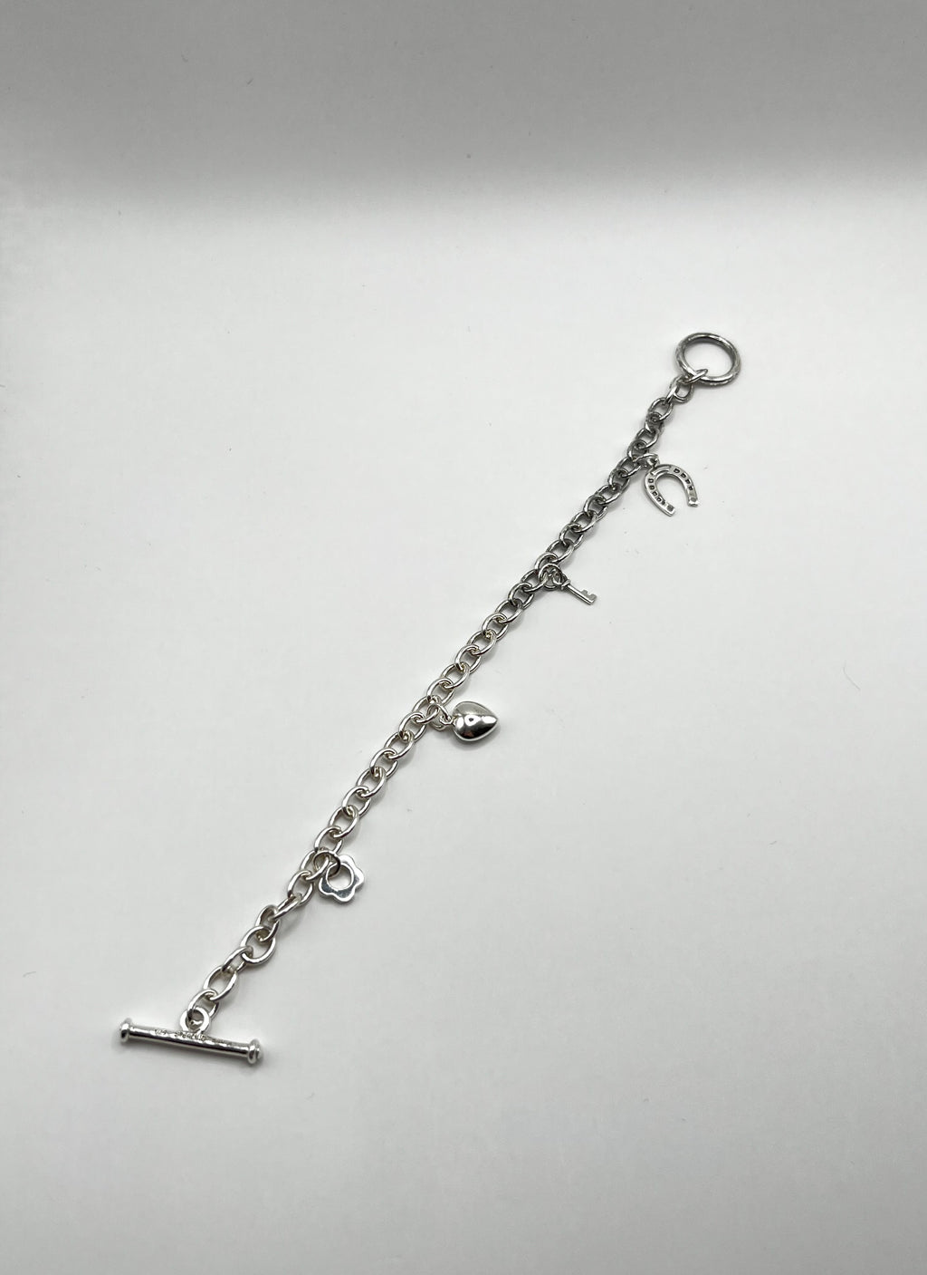 925 Hopea Ranneketju Riipuksilla 4mm, 18.4cm