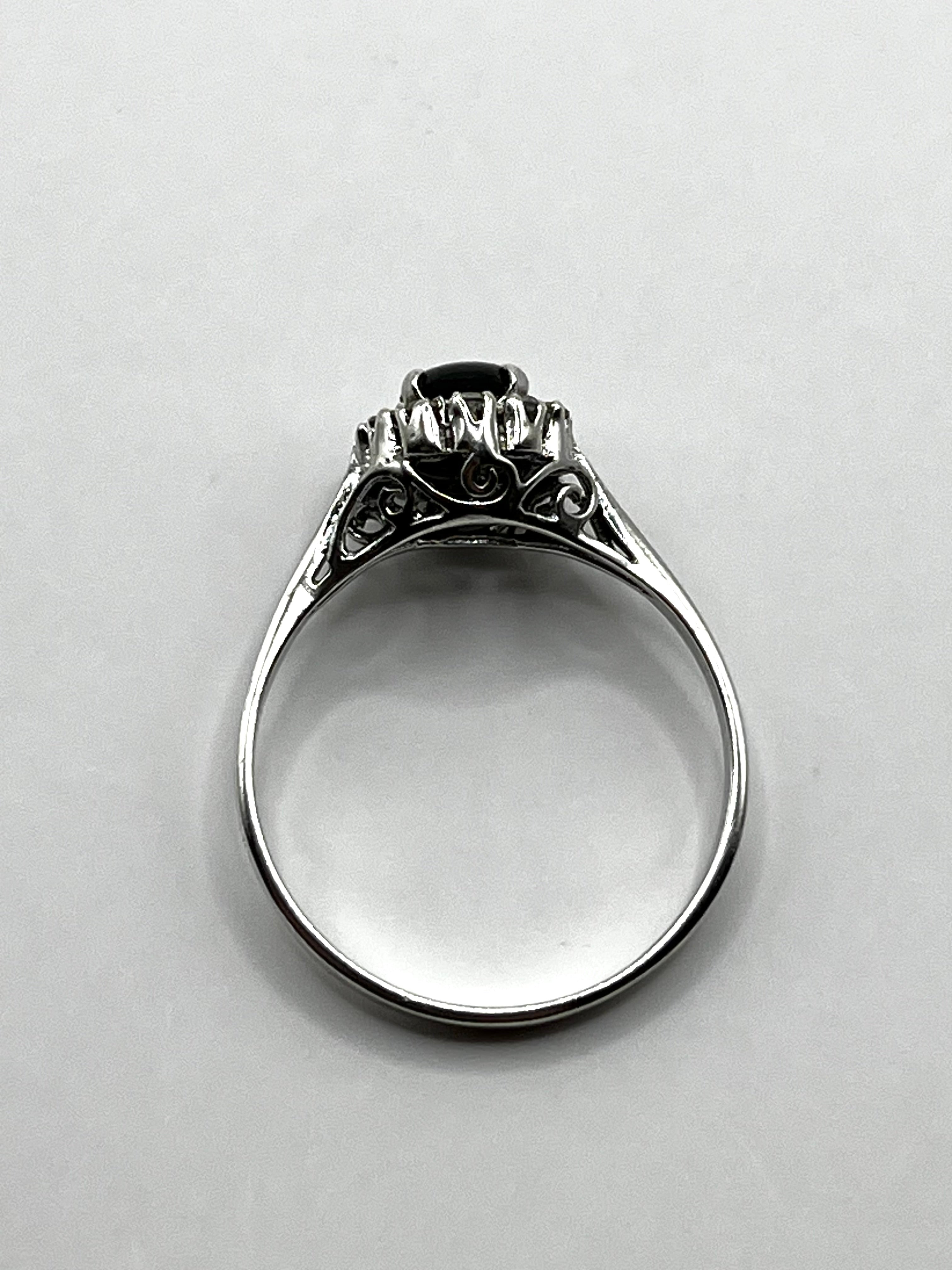 Vintage 925 Hopea Korukivi Sormus 19mm