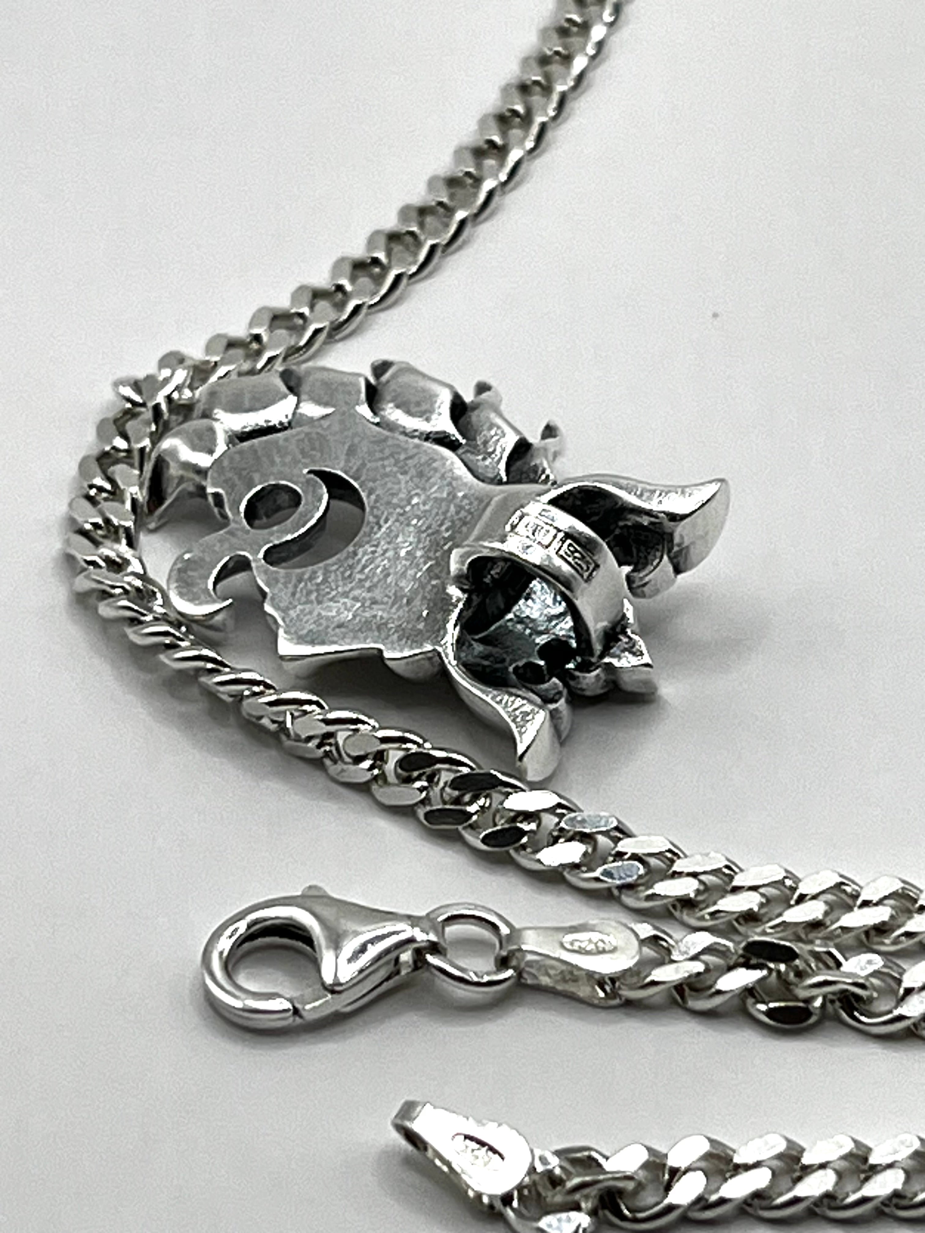 925 Hopea Lumoava Leijona-riipus Kaulaketjulla 3mm, 51cm