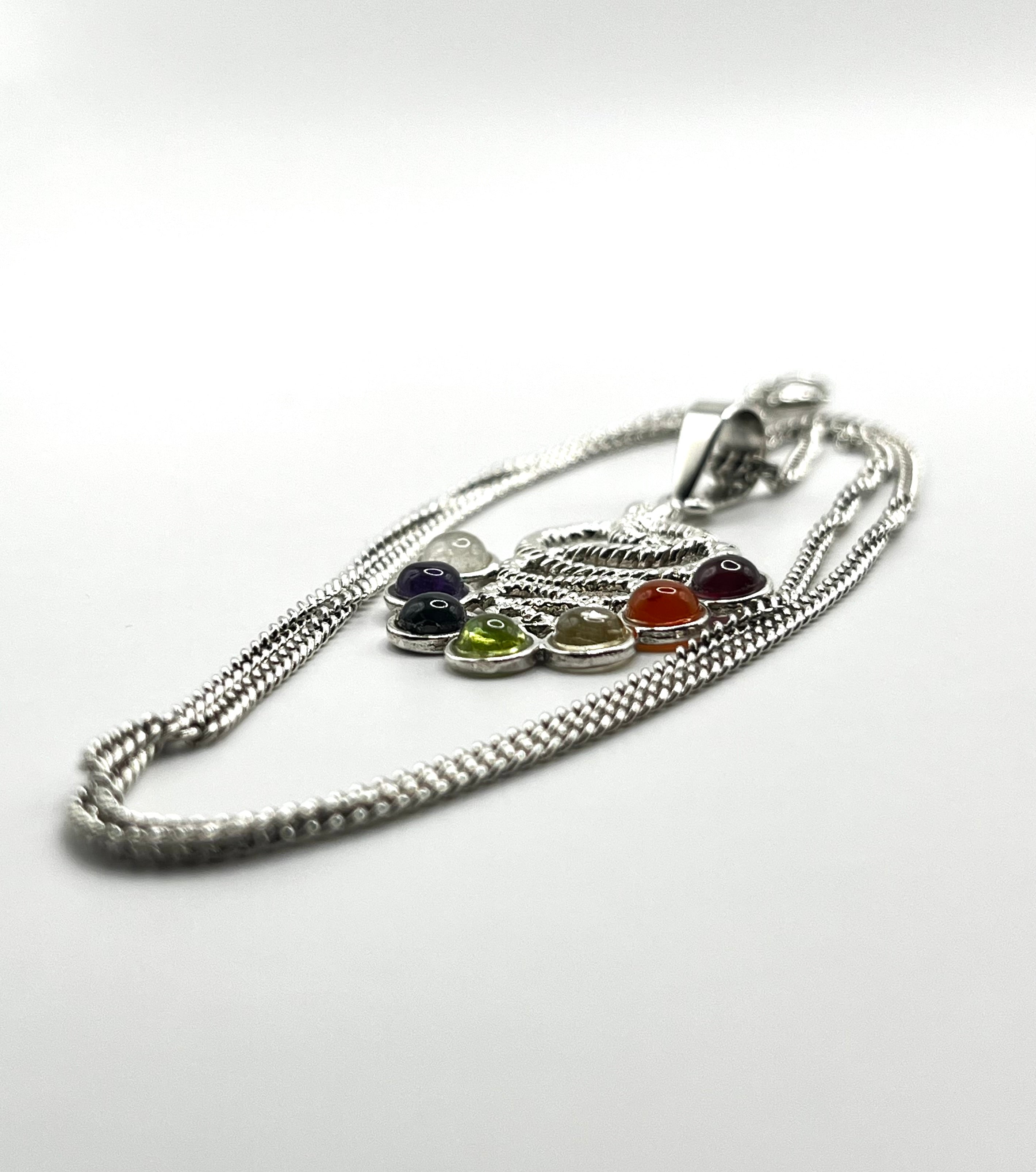 925 Hopea Käärme Chakra Riipus Kaulaketjulla 1.5mm, 45cm