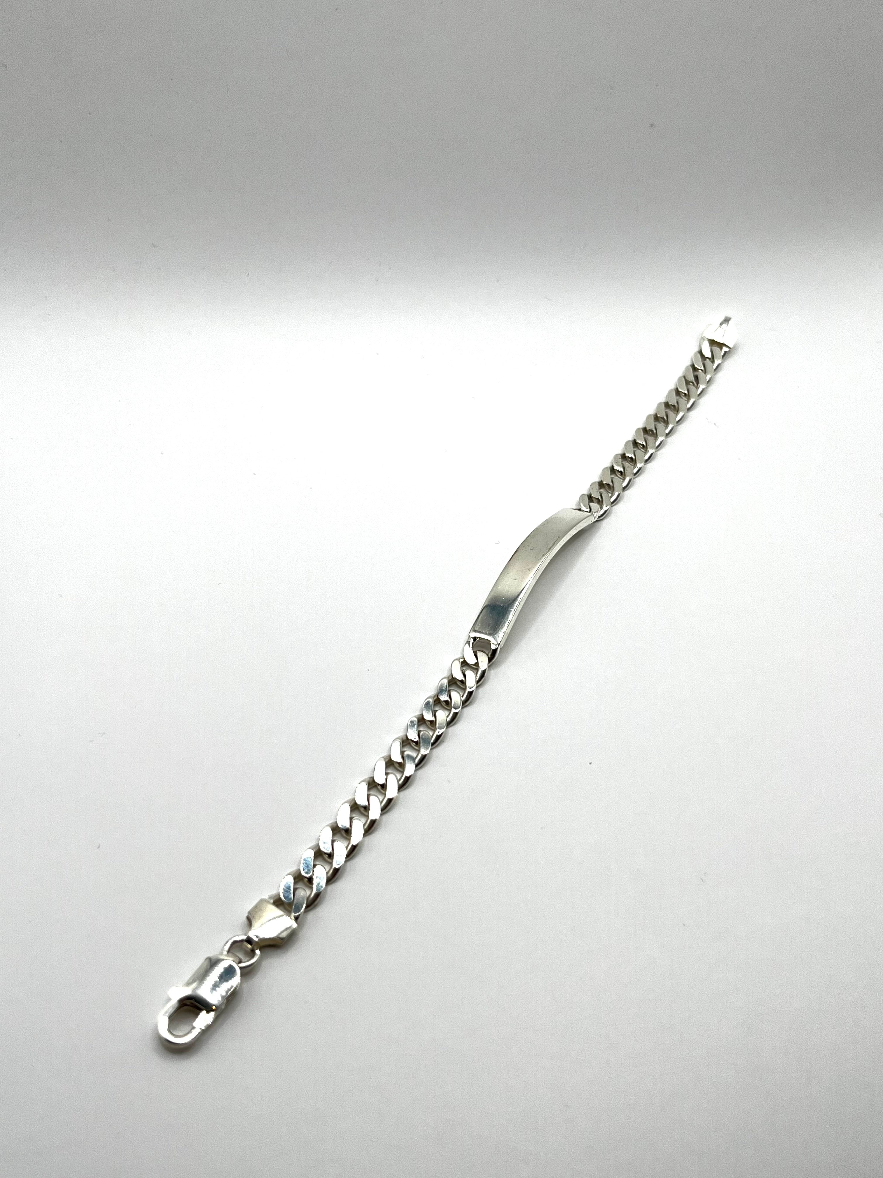 925 Hopea Panssari Ranneketju Laatalla 6mm, 20cm