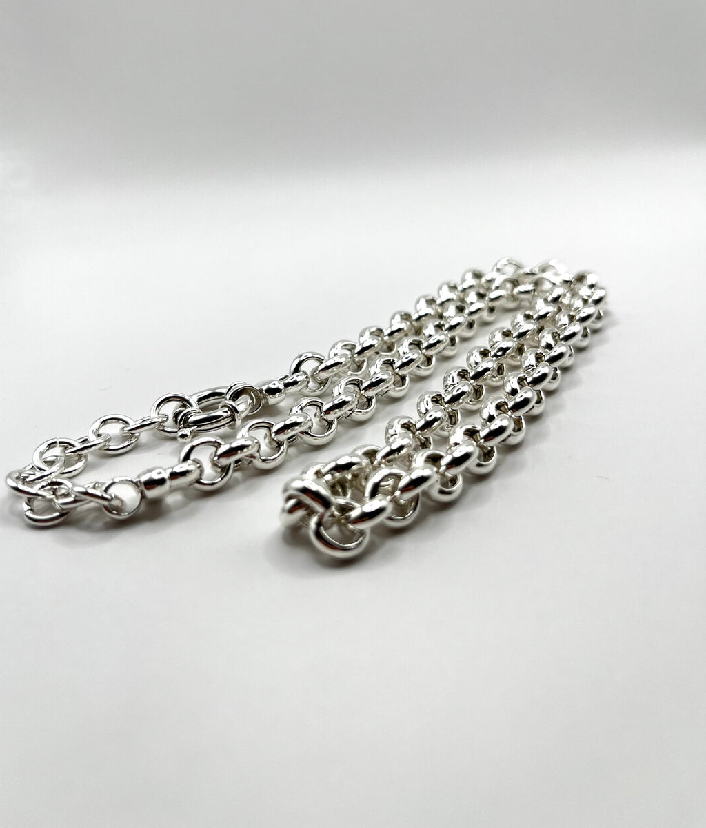 925 Hopea Papu Kaulaketju 7mm, 42cm-47.5cm