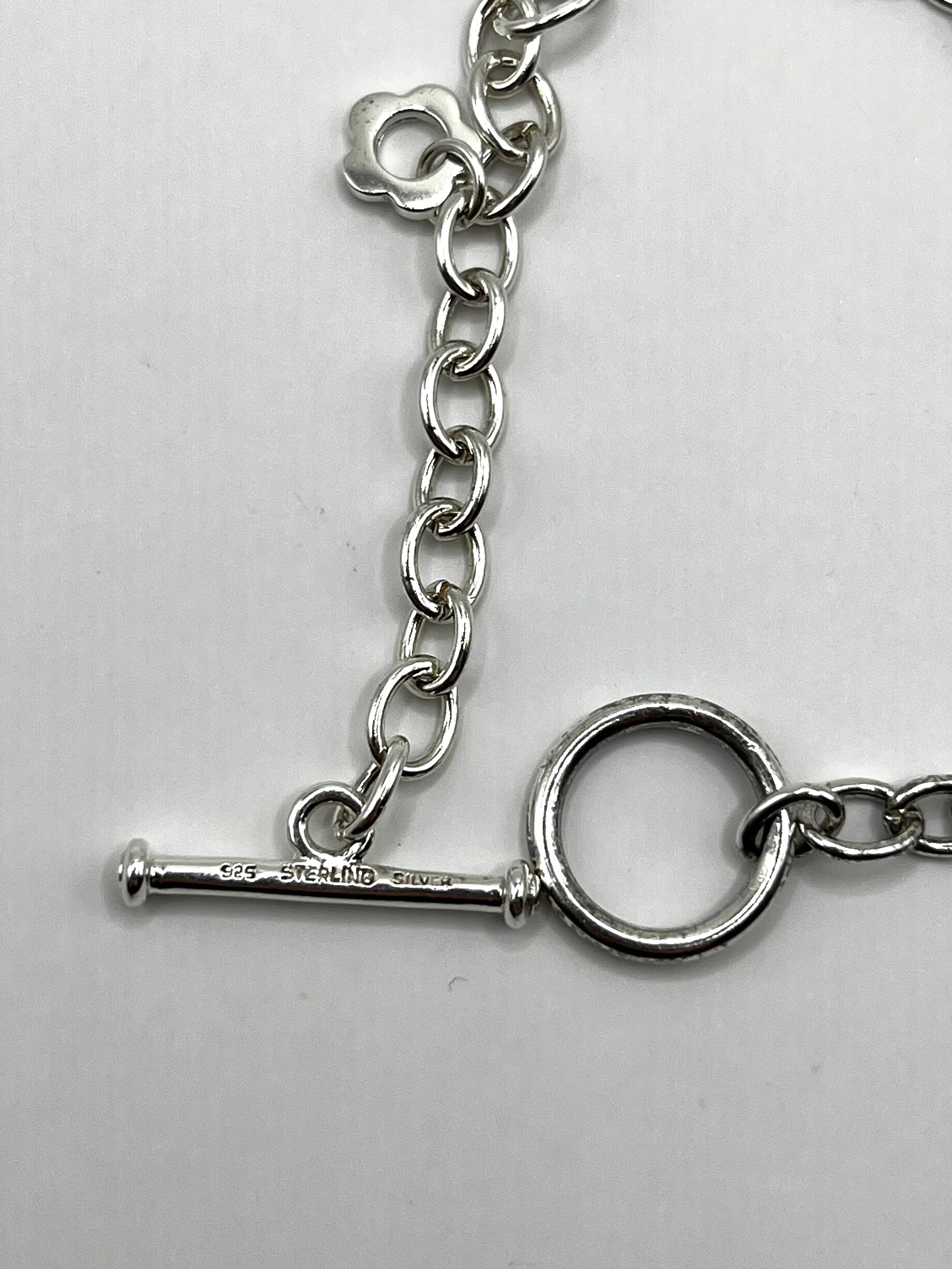 925 Hopea Ranneketju Riipuksilla 4mm, 18.4cm