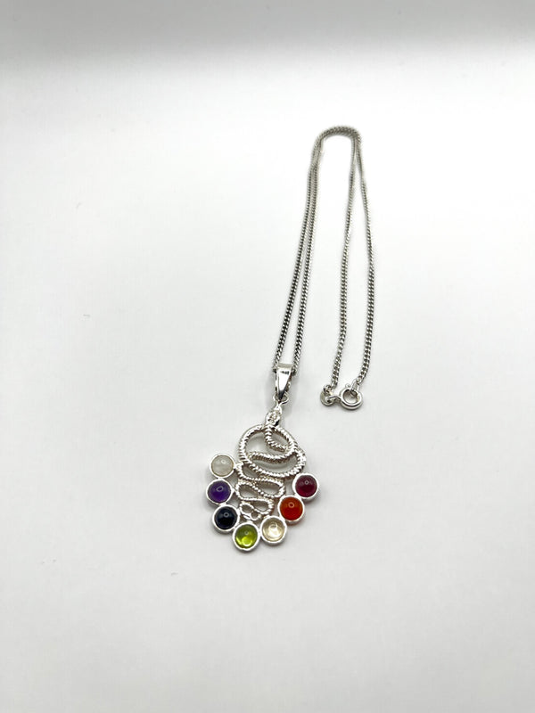 925 Hopea Käärme Chakra Riipus Kaulaketjulla 1.5mm, 45cm