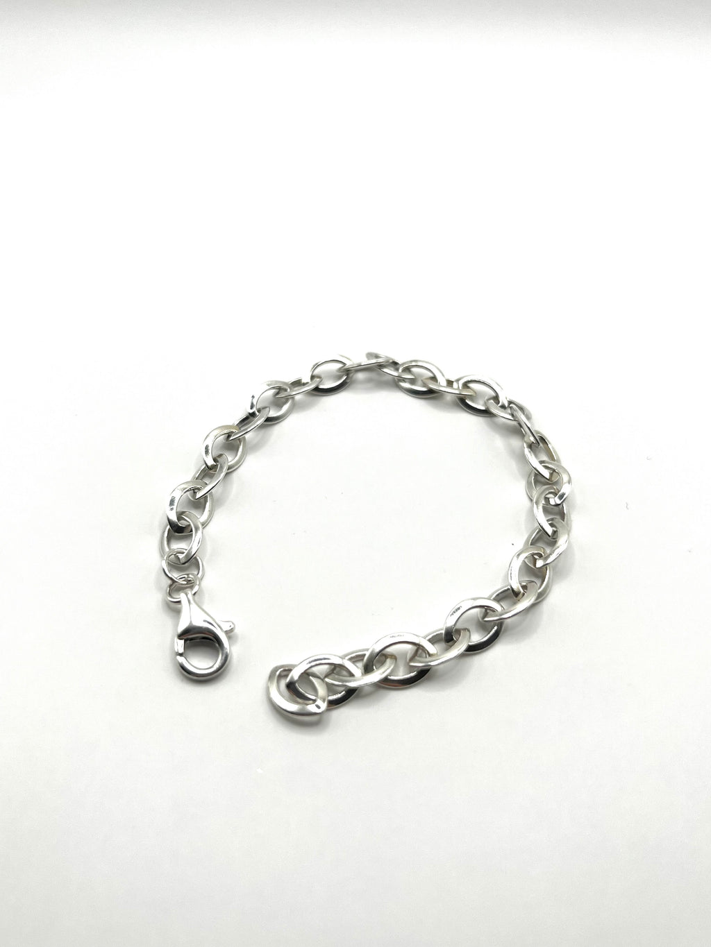 925 Hopea Ovaali Ranneketju 6mm, 19.5cm