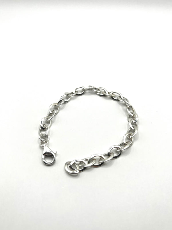 925 Hopea Ovaali Ranneketju 6mm, 19.5cm