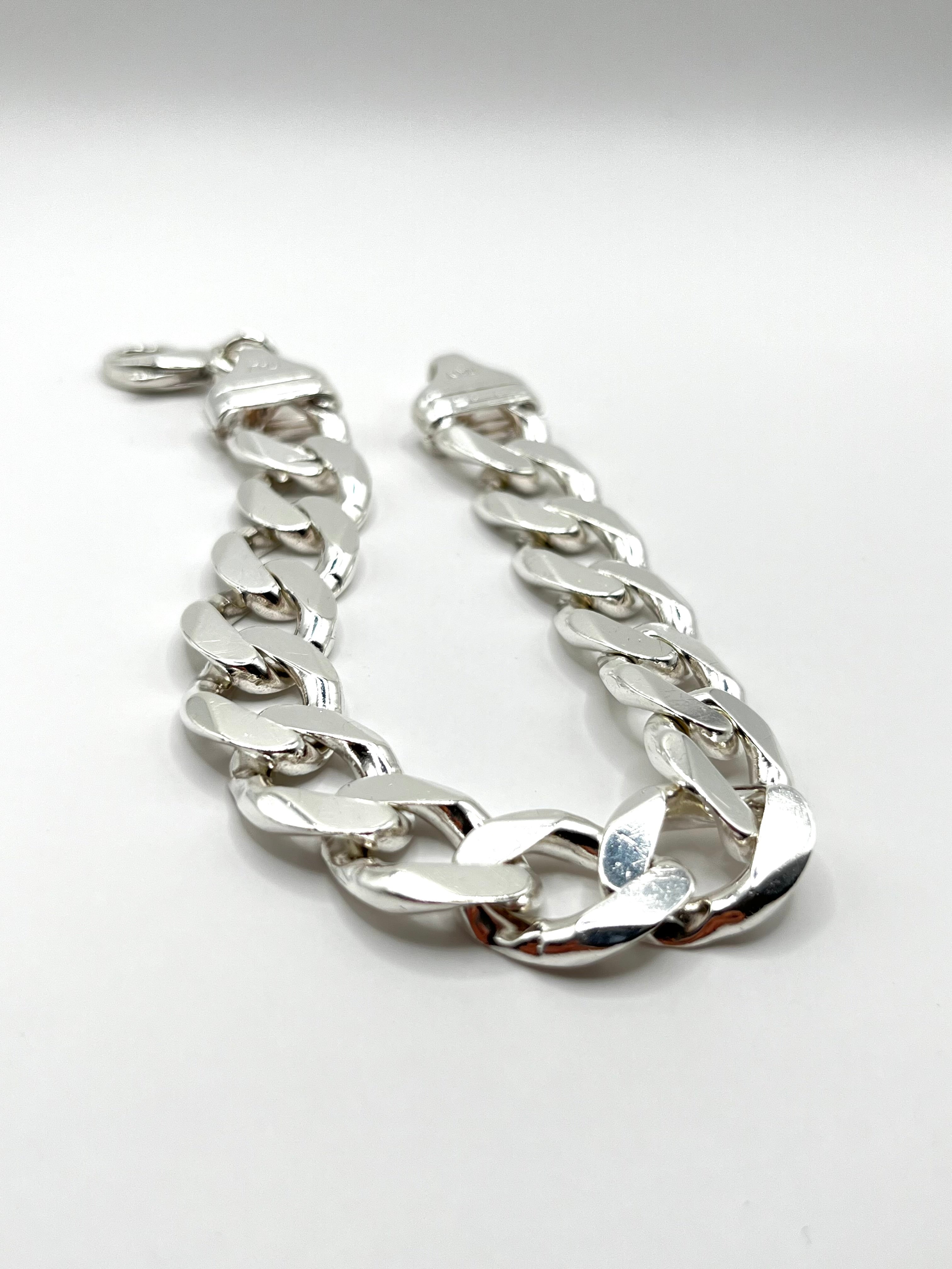 925 Hopea Panssari Ranneketju 14mm, 22.5cm