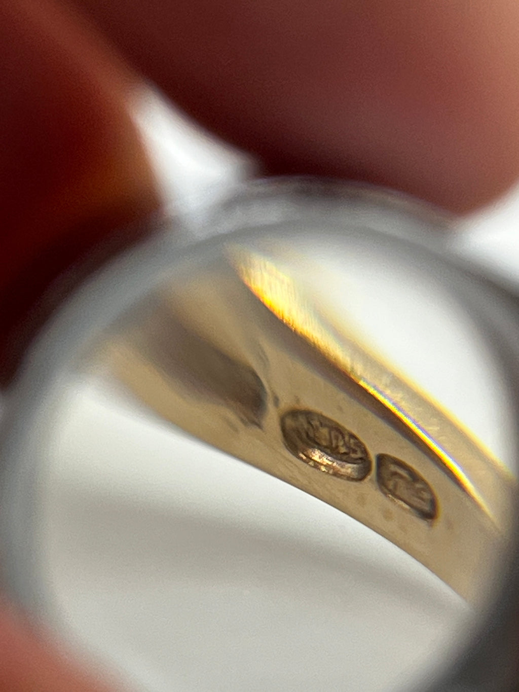 Vintage 14K Sydän Kultasormus 17mm v.1992