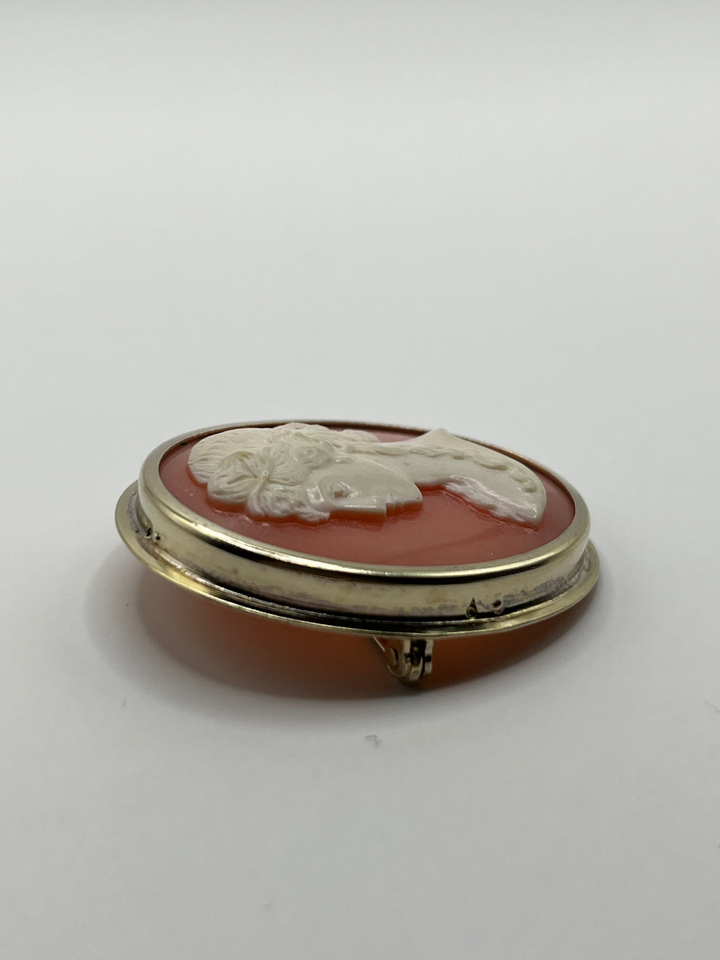 Vintage 875 Hopea Cameo Rintakoru - Kullattu - 42mm x 35mm