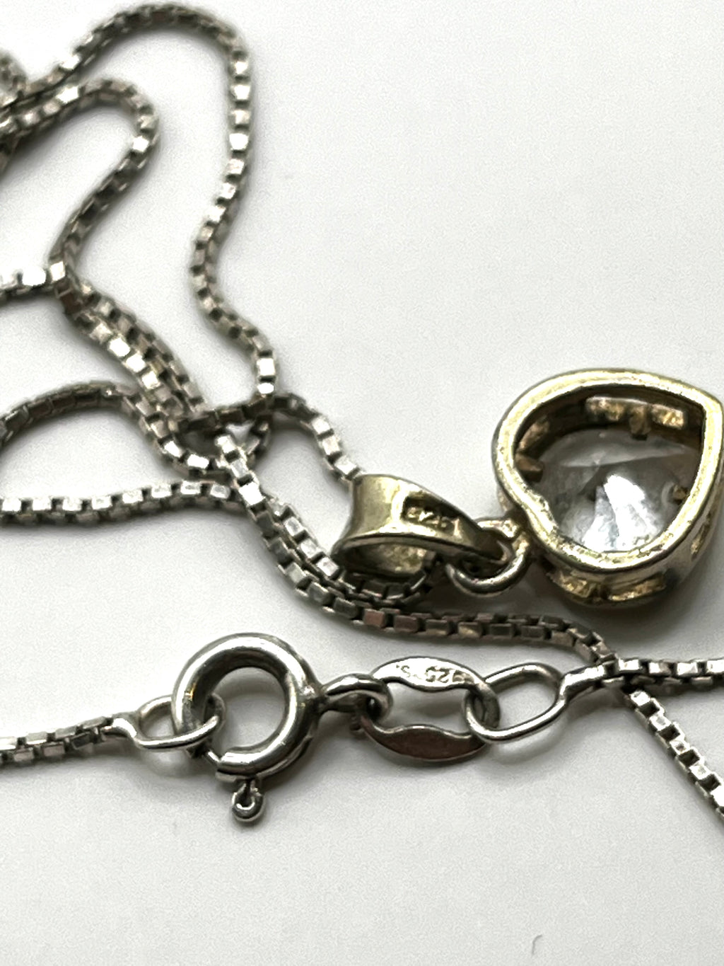 925 Hopea Kaulakoru Sydänriipuksella 1mm, 38cm