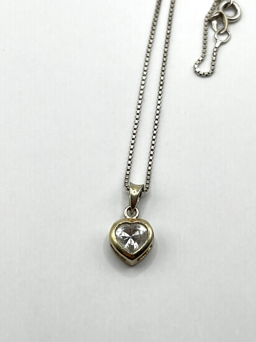 925 Hopea Kaulakoru Sydänriipuksella 1mm, 38cm