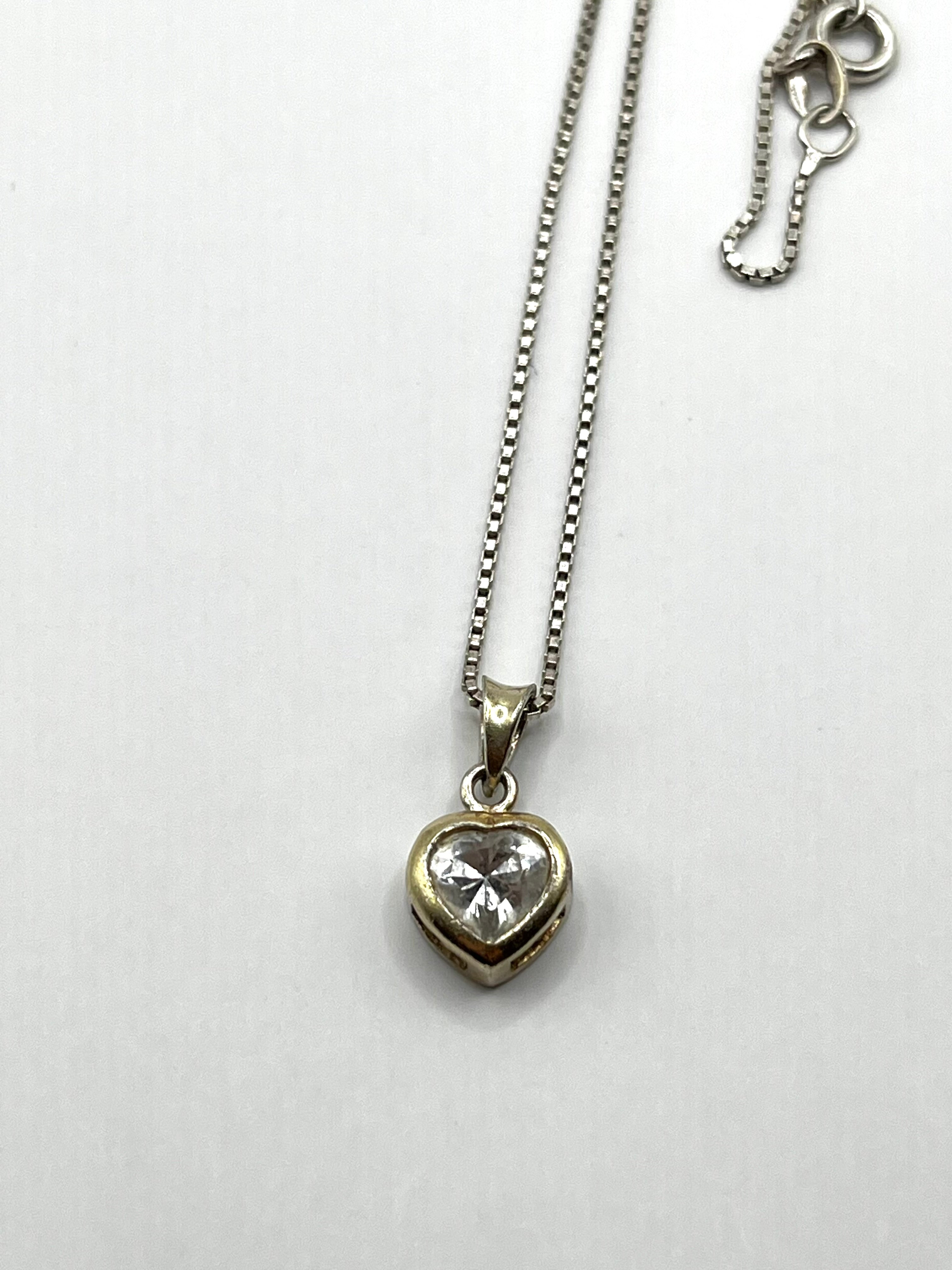 925 Hopea Kaulakoru Sydänriipuksella 1mm, 38cm