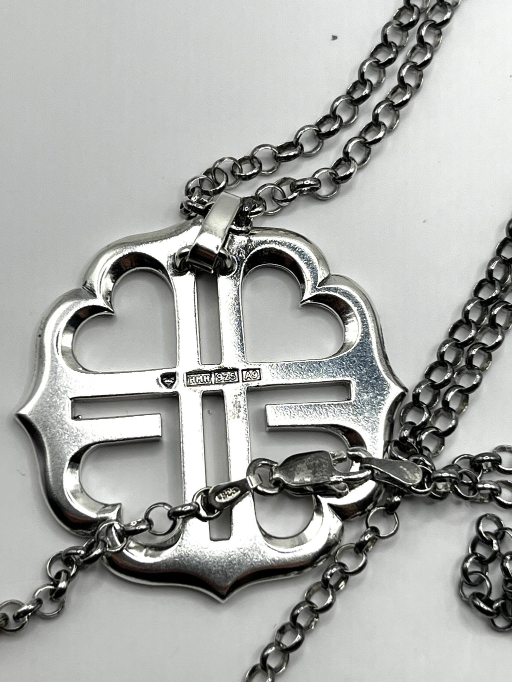 Vintage 925 Hopea Diakonia Riipus Ketjulla 3mm, 70cm