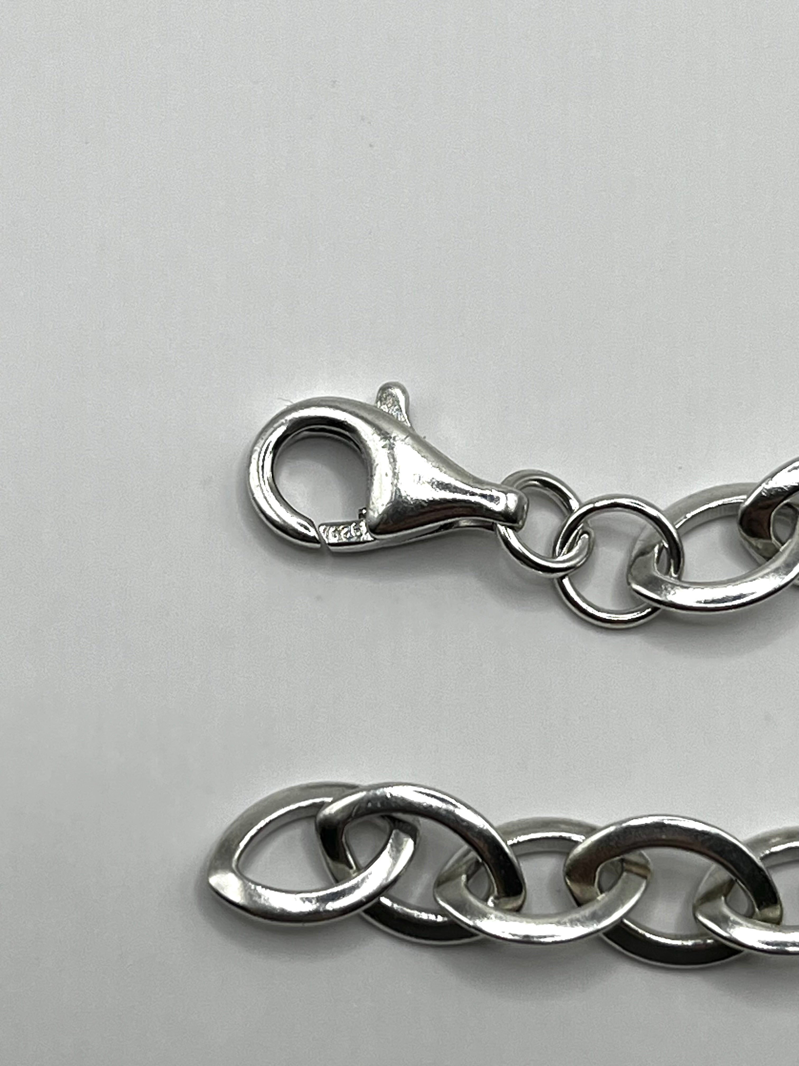 925 Hopea Ovaali Ranneketju 6mm, 19.5cm