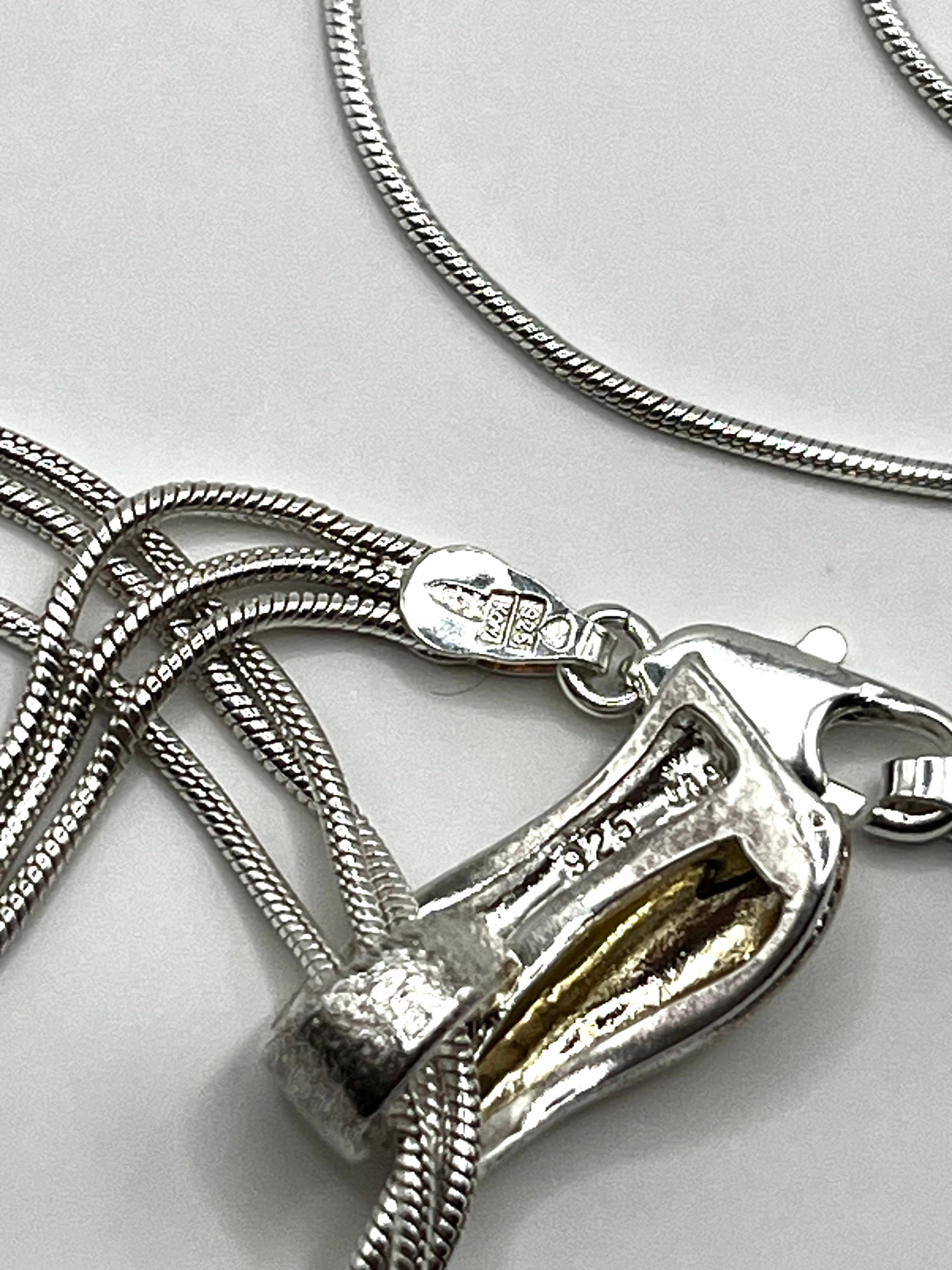 925 Hopea Riipus Kaulaketjulla 45cm