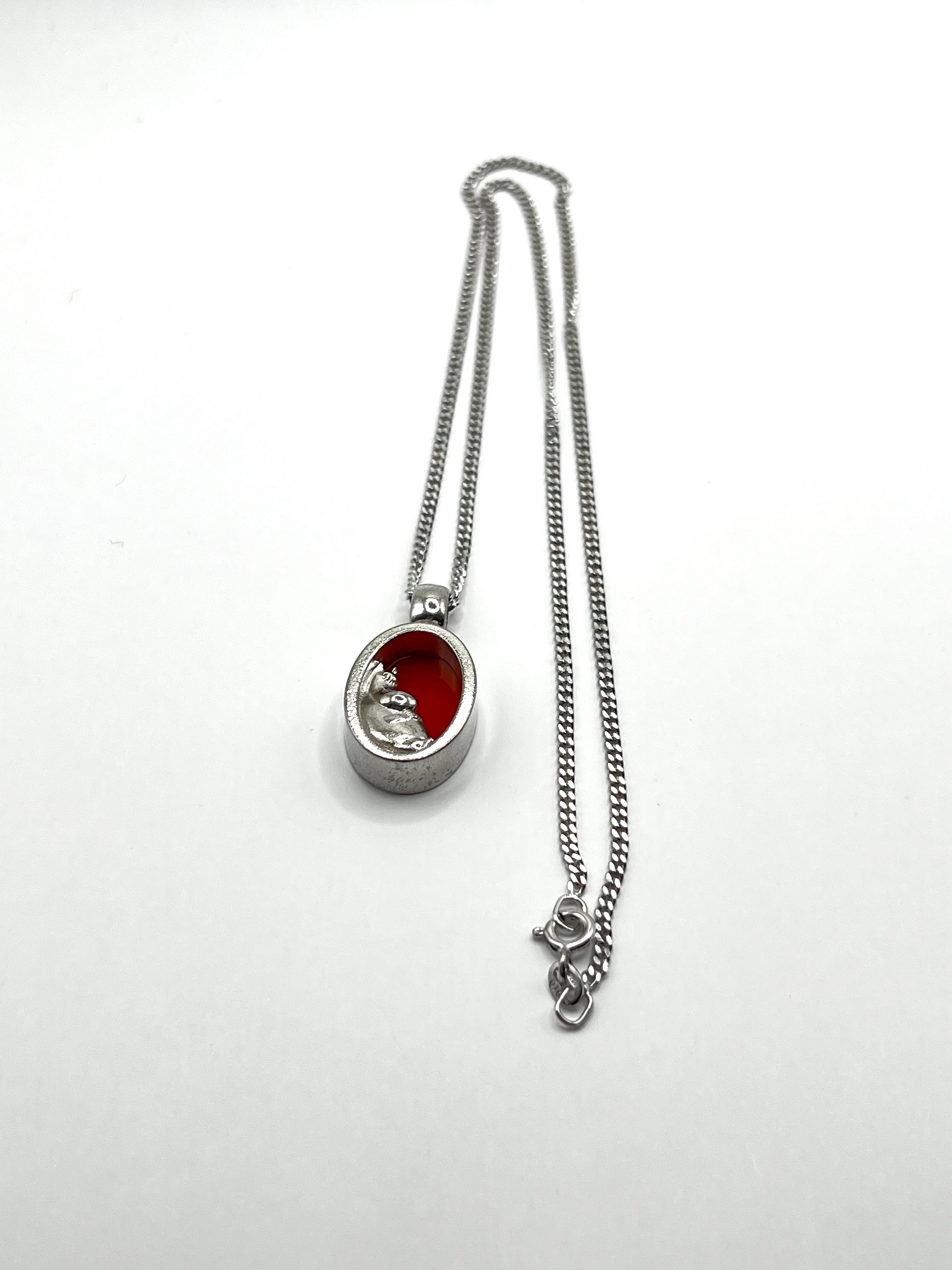 Vintage Kalevala Koru Niiskuneiti Riipus Ketjulla 925 Hopea 2mm, 45cm