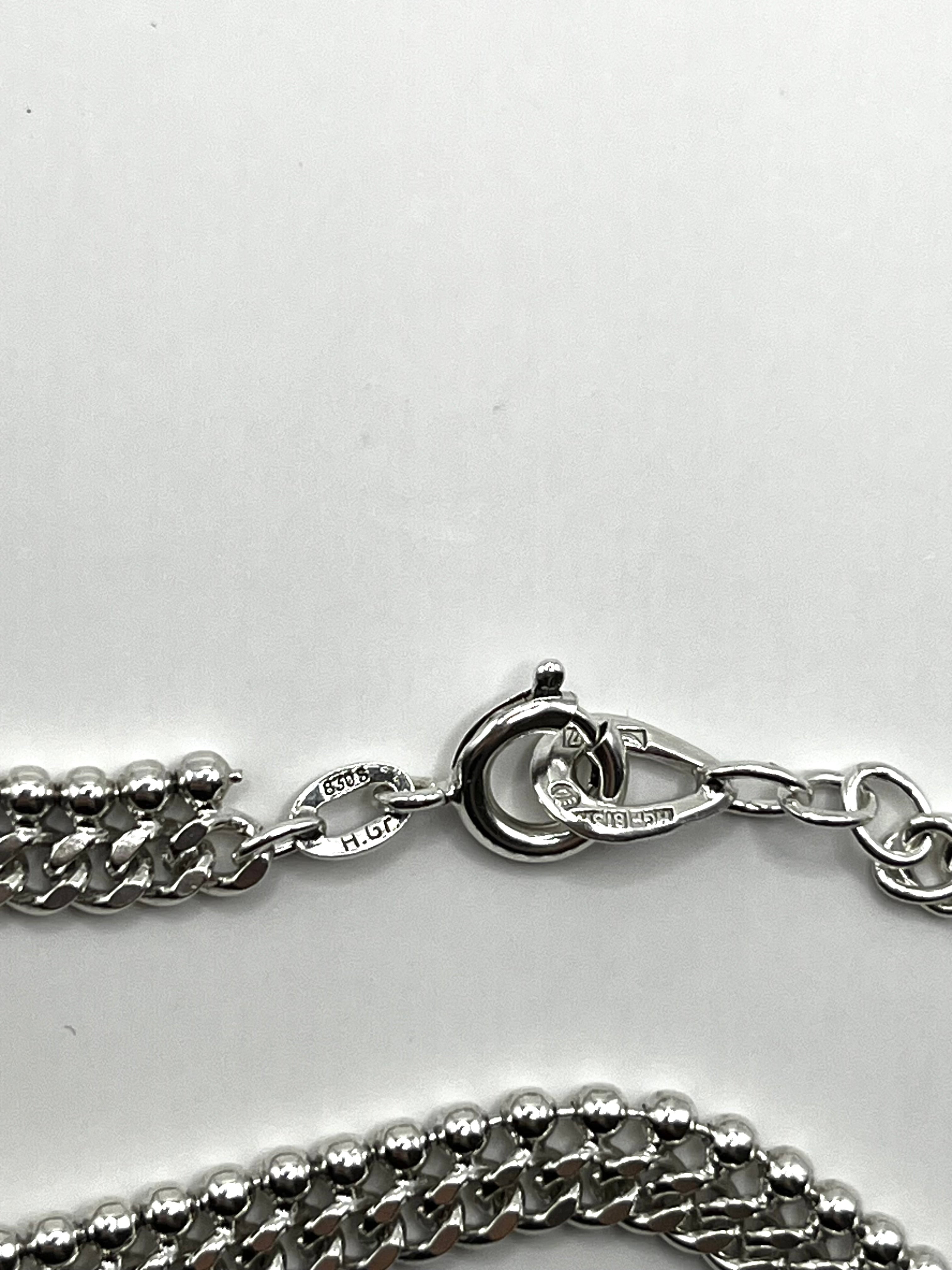 Vintage 925 Hopea Kaulaketju 6mm, 48cm