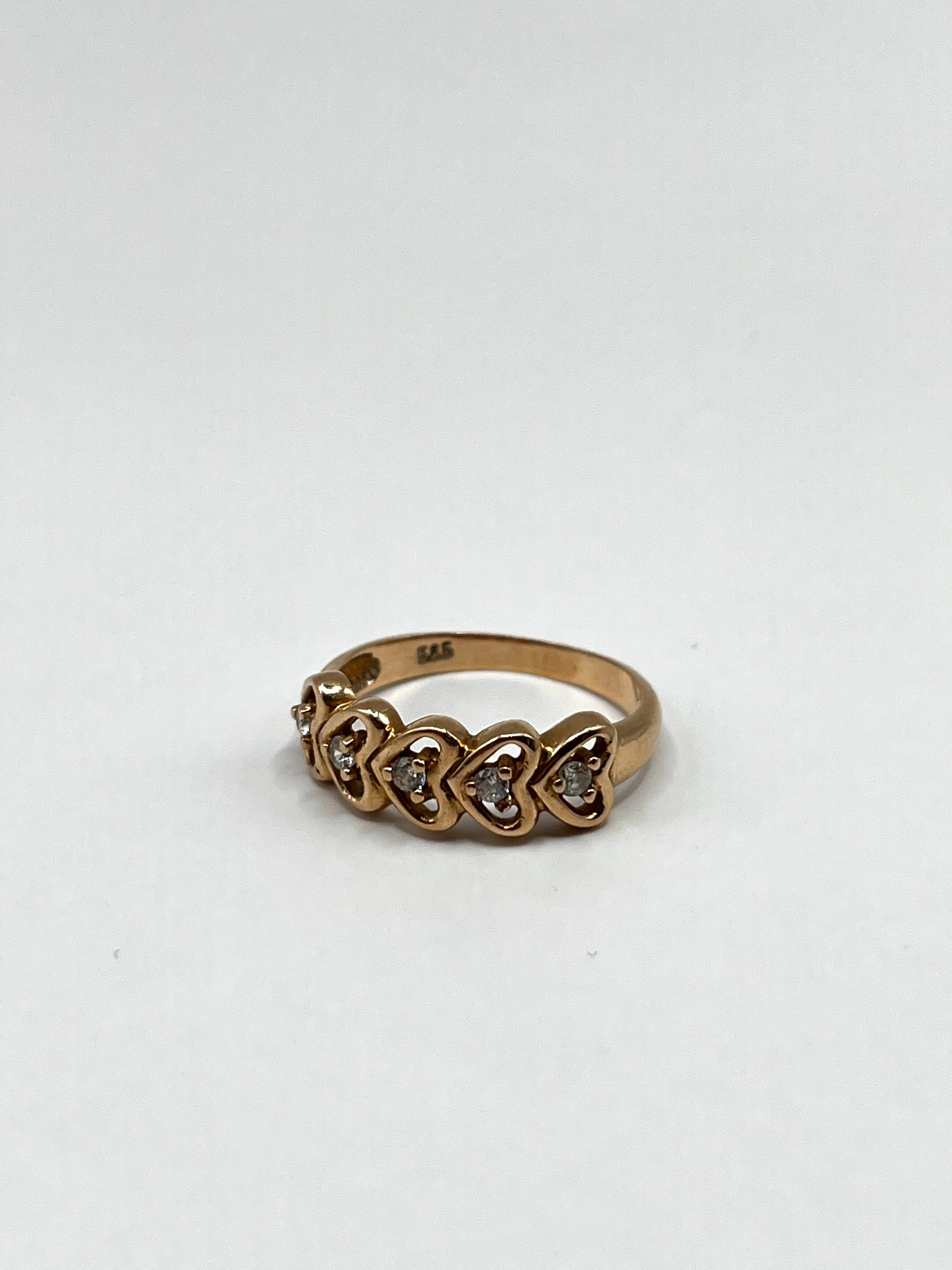 14K Sydän Kultasormus 18mm