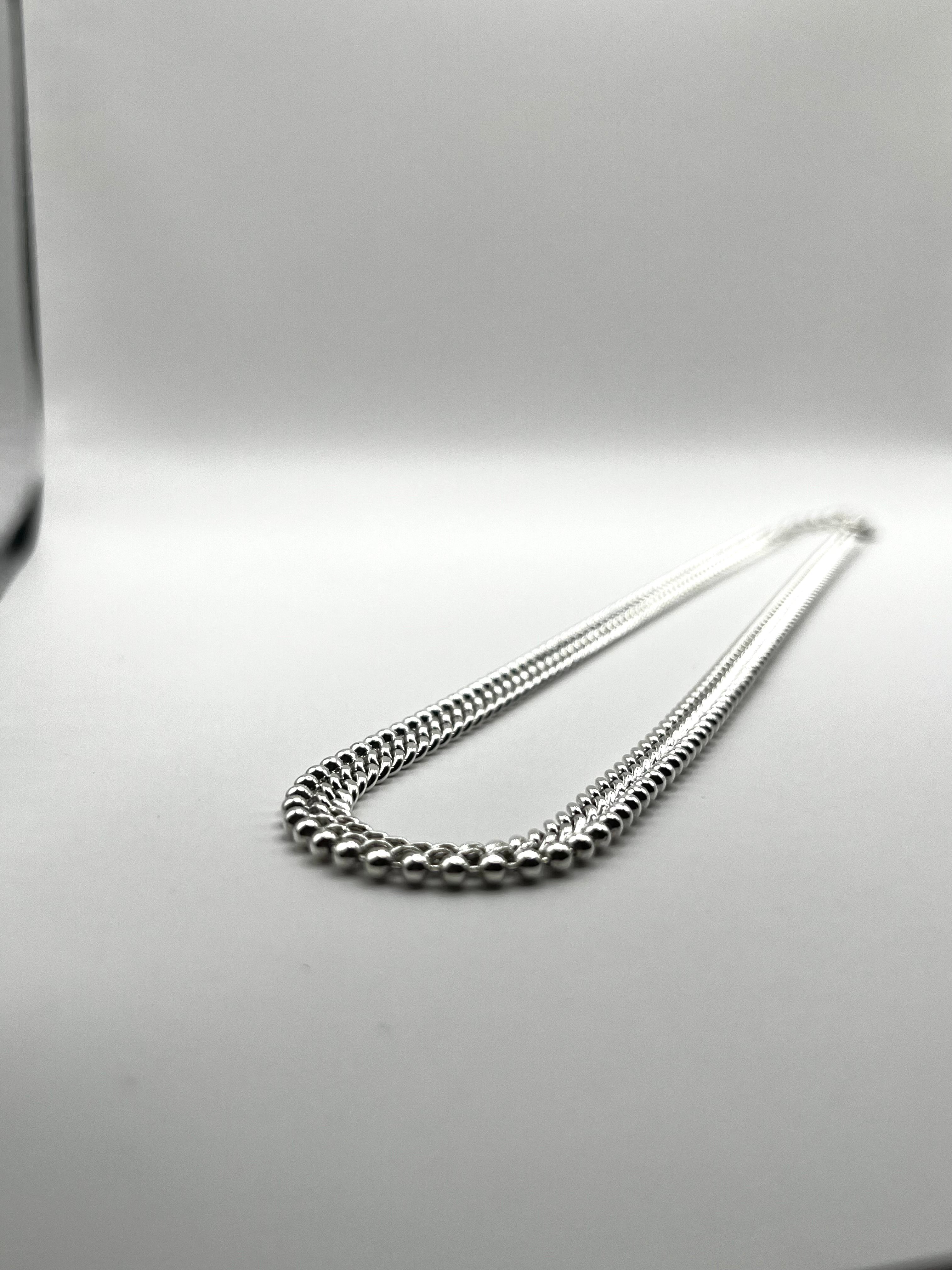 Vintage 925 Hopea Kaulaketju 6mm, 48cm