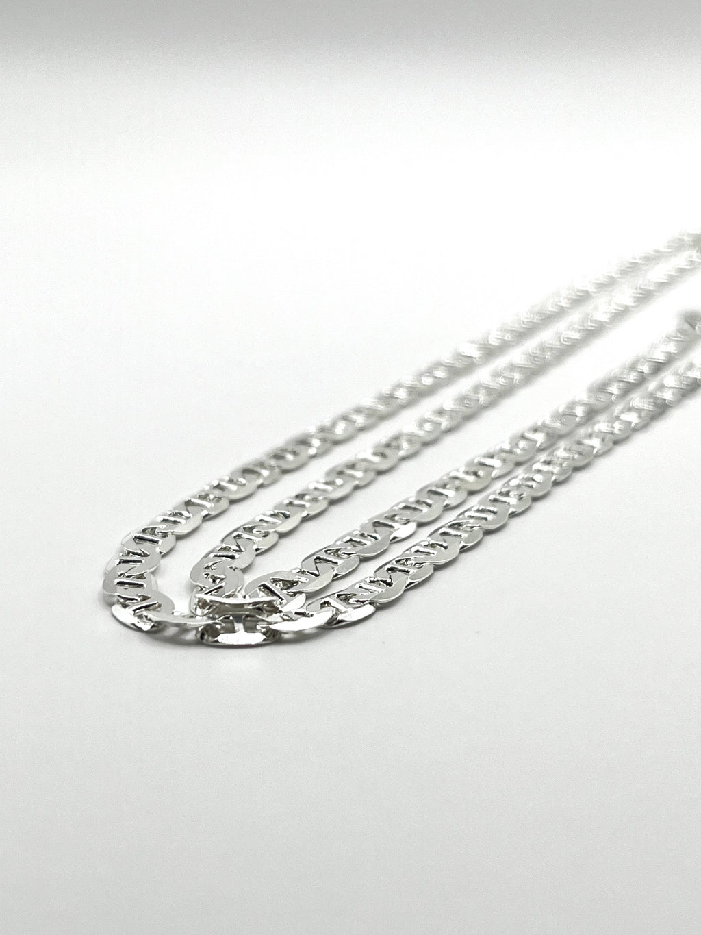 925 Hopea Litteä Ankkuriketju 4mm, 55cm