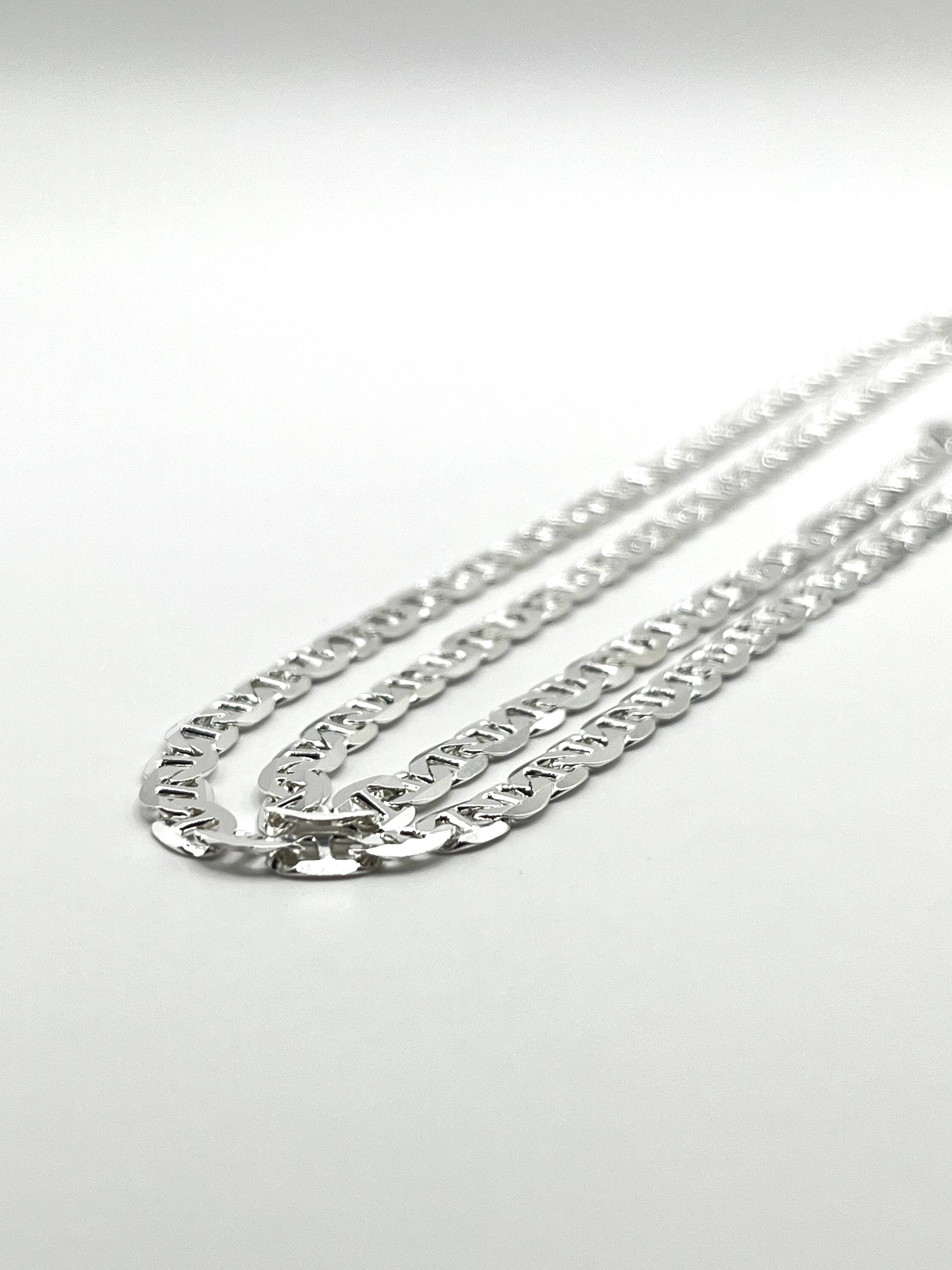 925 Hopea Litteä Ankkuriketju 4mm, 55cm