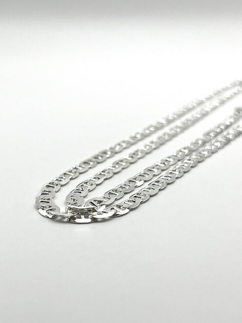 925 Hopea Litteä Ankkuriketju 4mm, 55cm